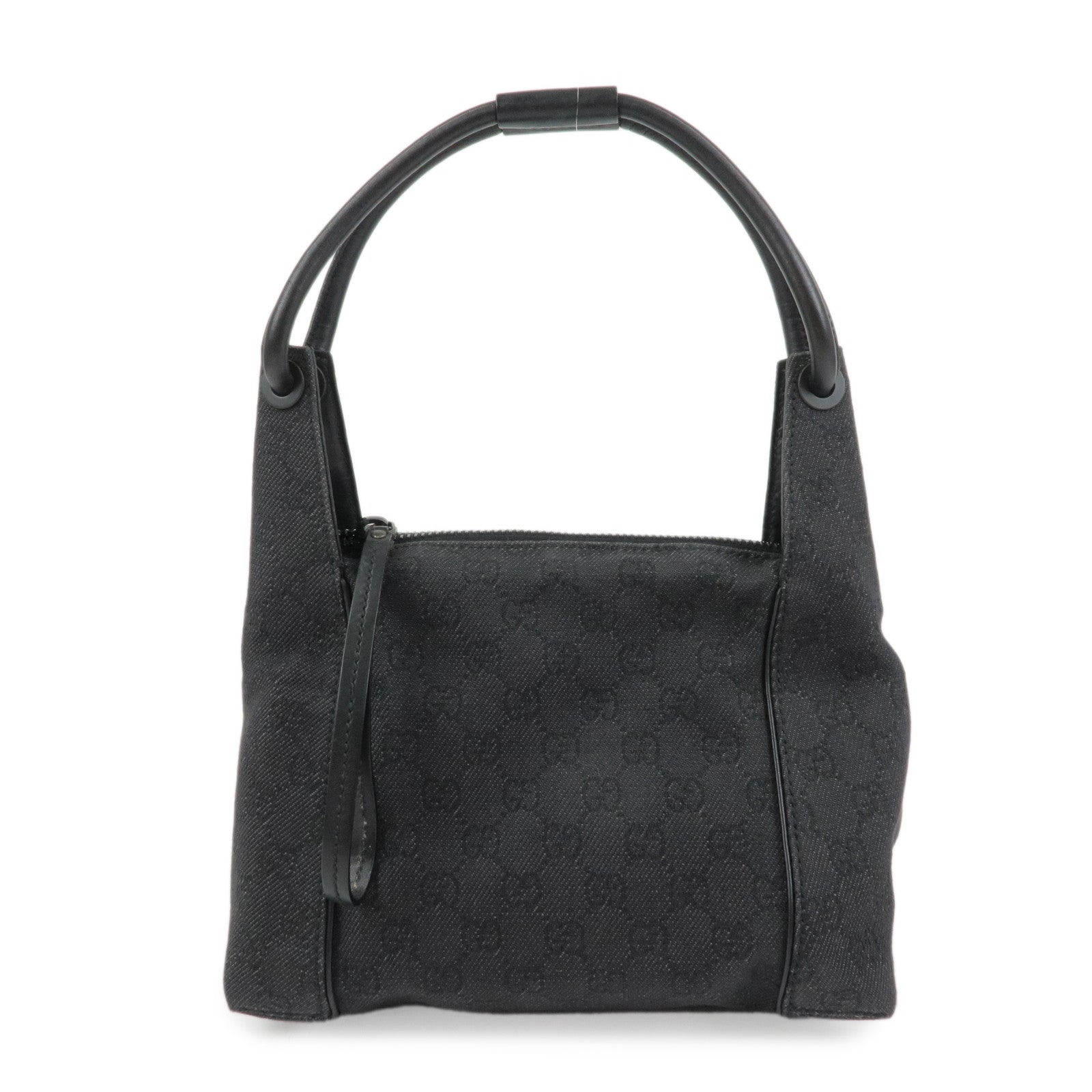 GUCCI GG Monogram Leather Shoulder Bag Hand Bag Black 101333