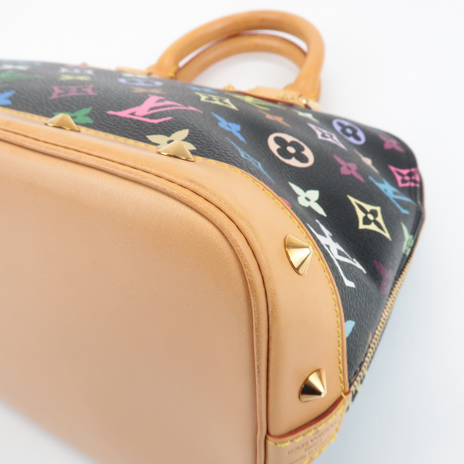 Louis Vuitton Monogram Multicolor Alma Hand Bag Noir M92646