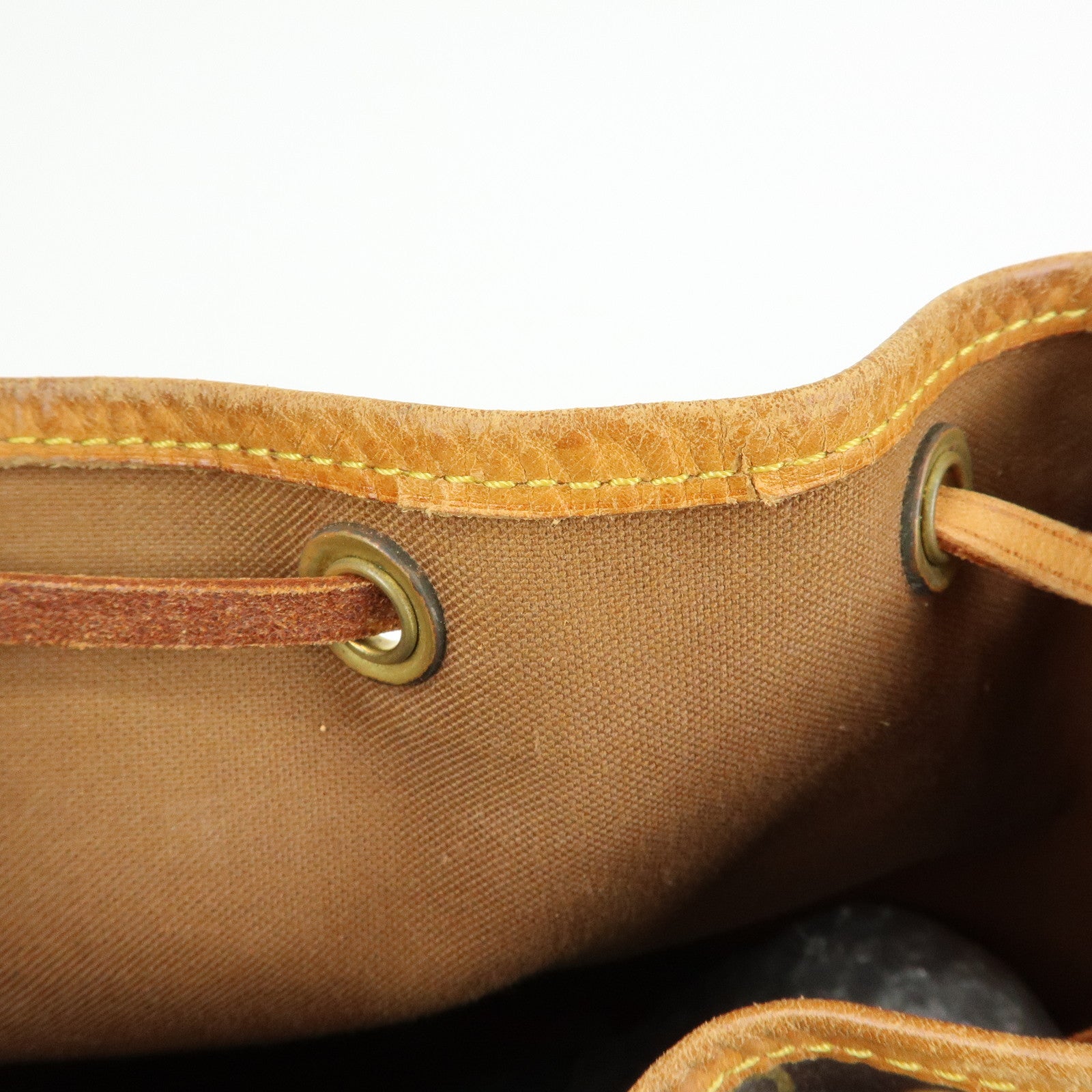 Louis Vuitton Monogram Canvas Leather Noe Shoulder Bag Brown M42224