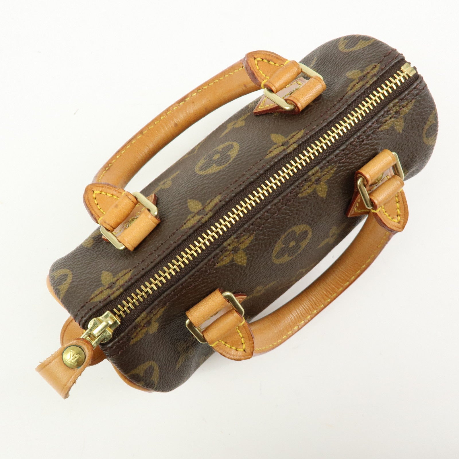 Louis Vuitton Monogram Mini Speedy Hand Bag & Strap Brown M41534