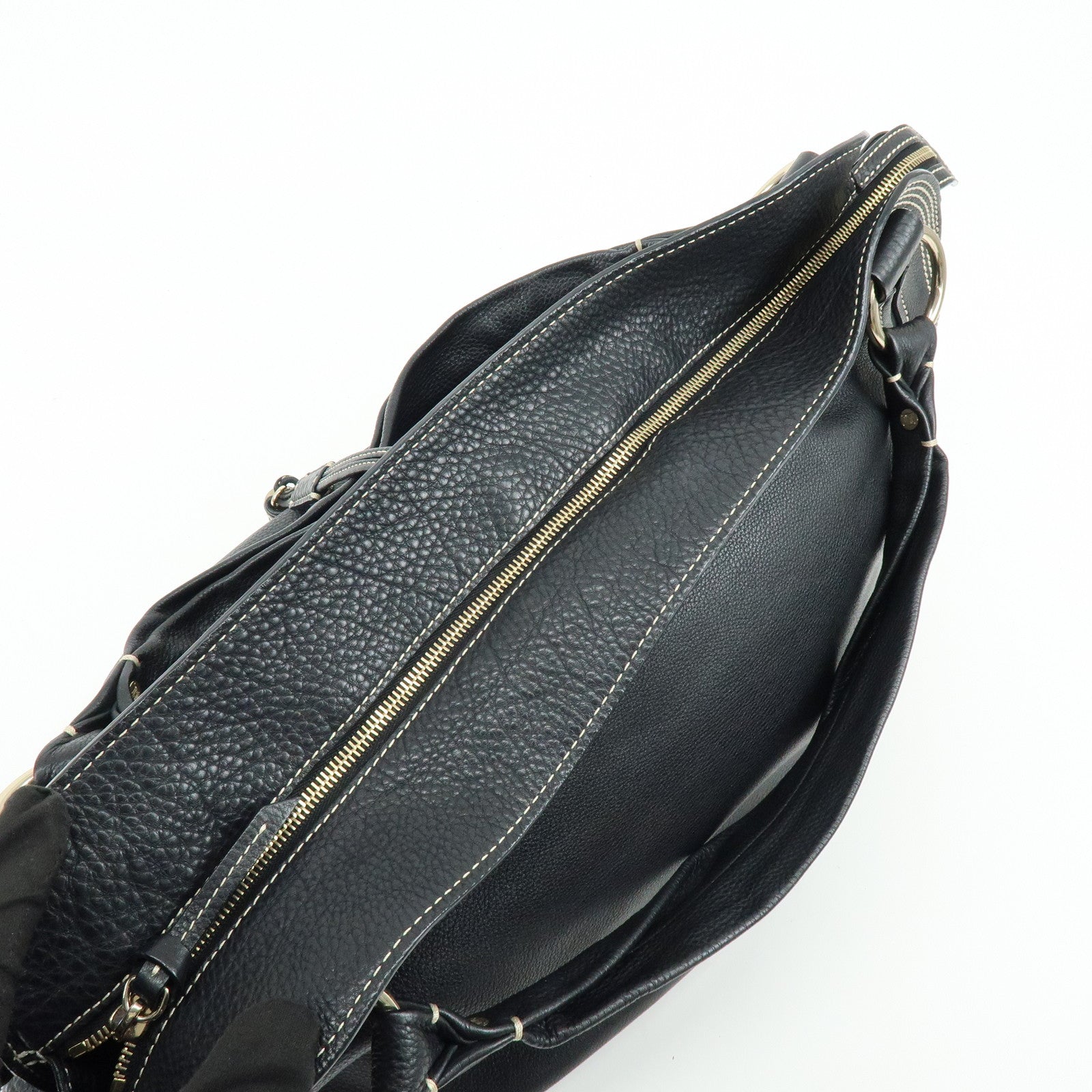 CELINE Leather Bittersweet Shoulder Bag Hand Bag Black