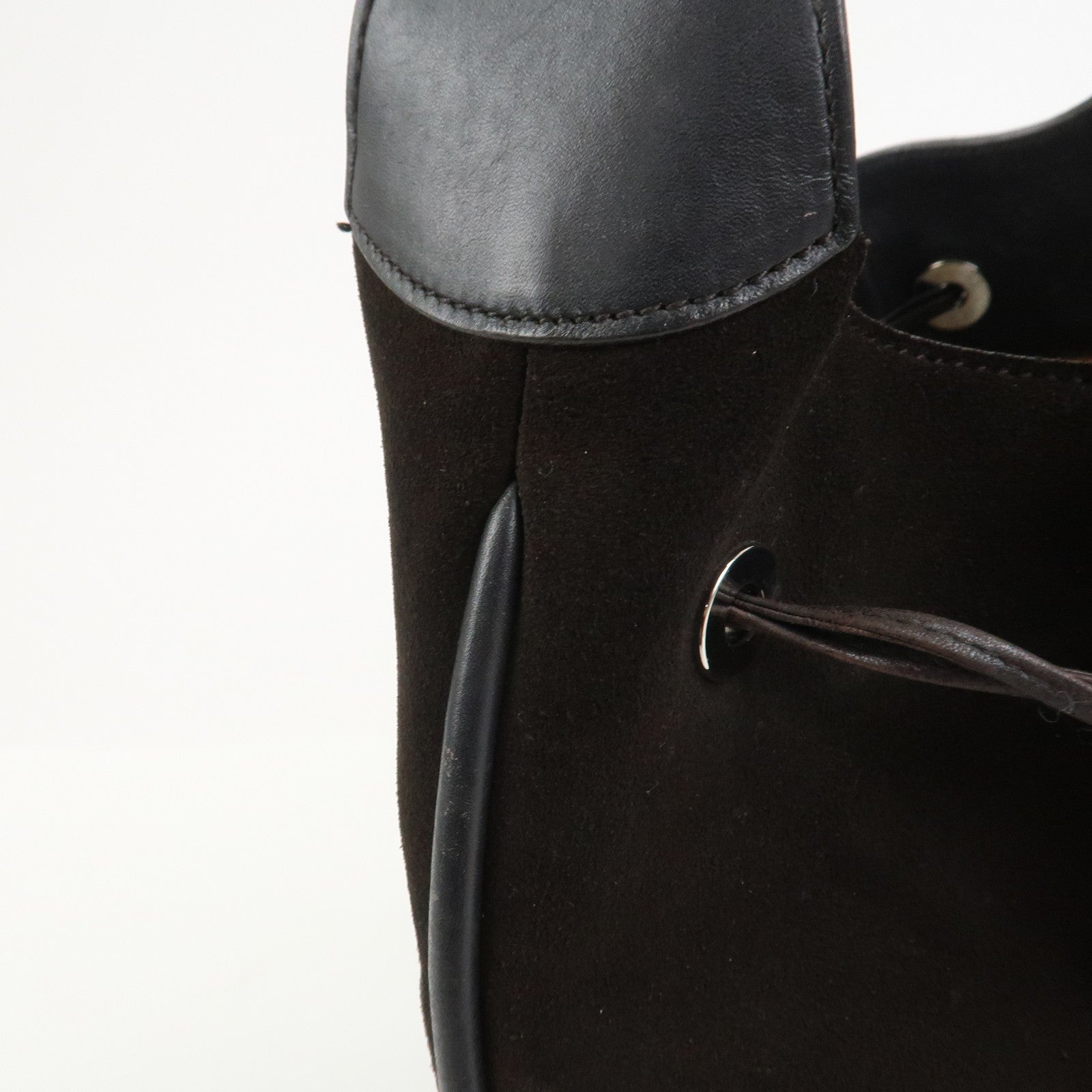 GUCCI Suede Leather Shoulder Bag Dark Brown 001・4030