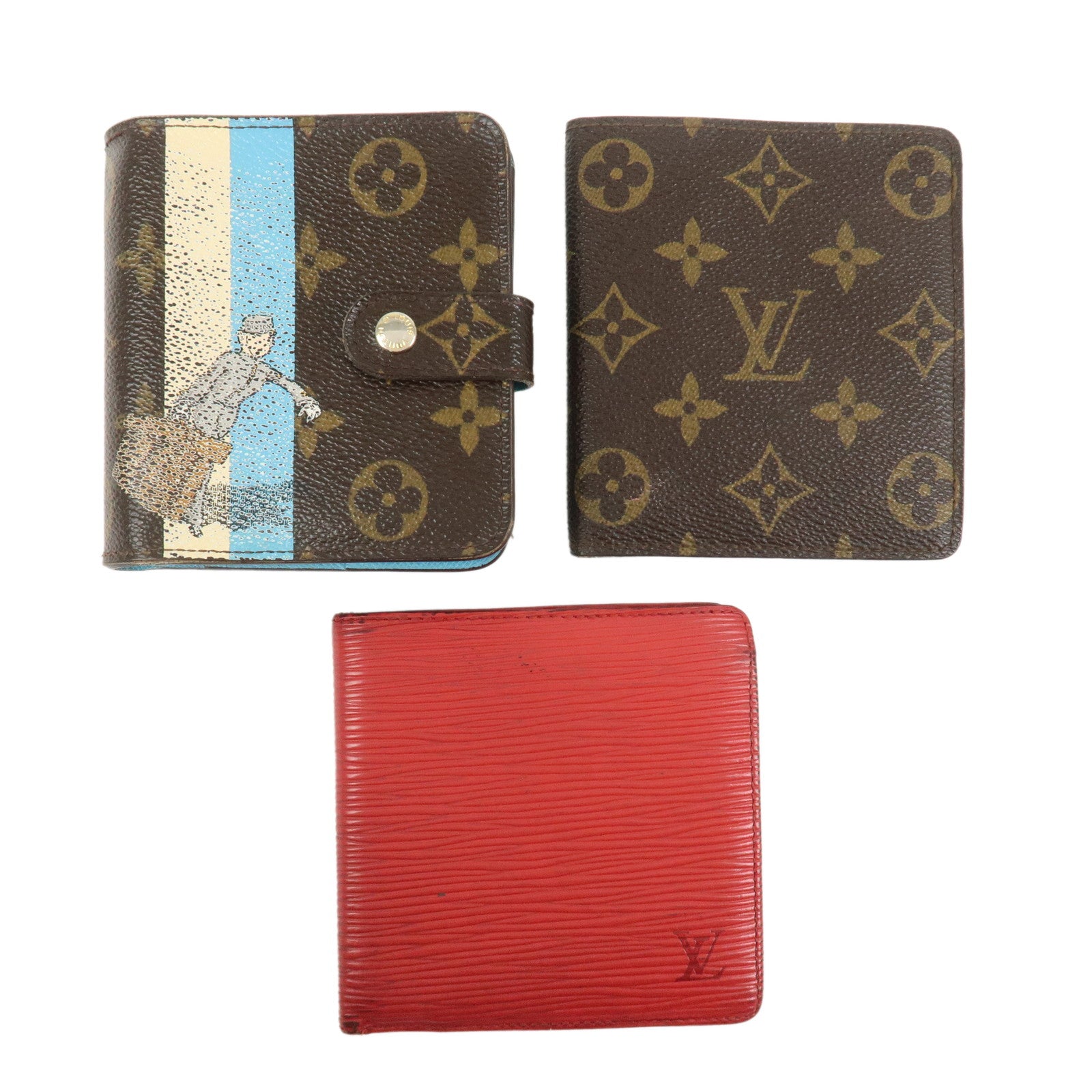 Louis Vuitton Monogram Epi Set of 3 Wallet M60036/M60883/M63547