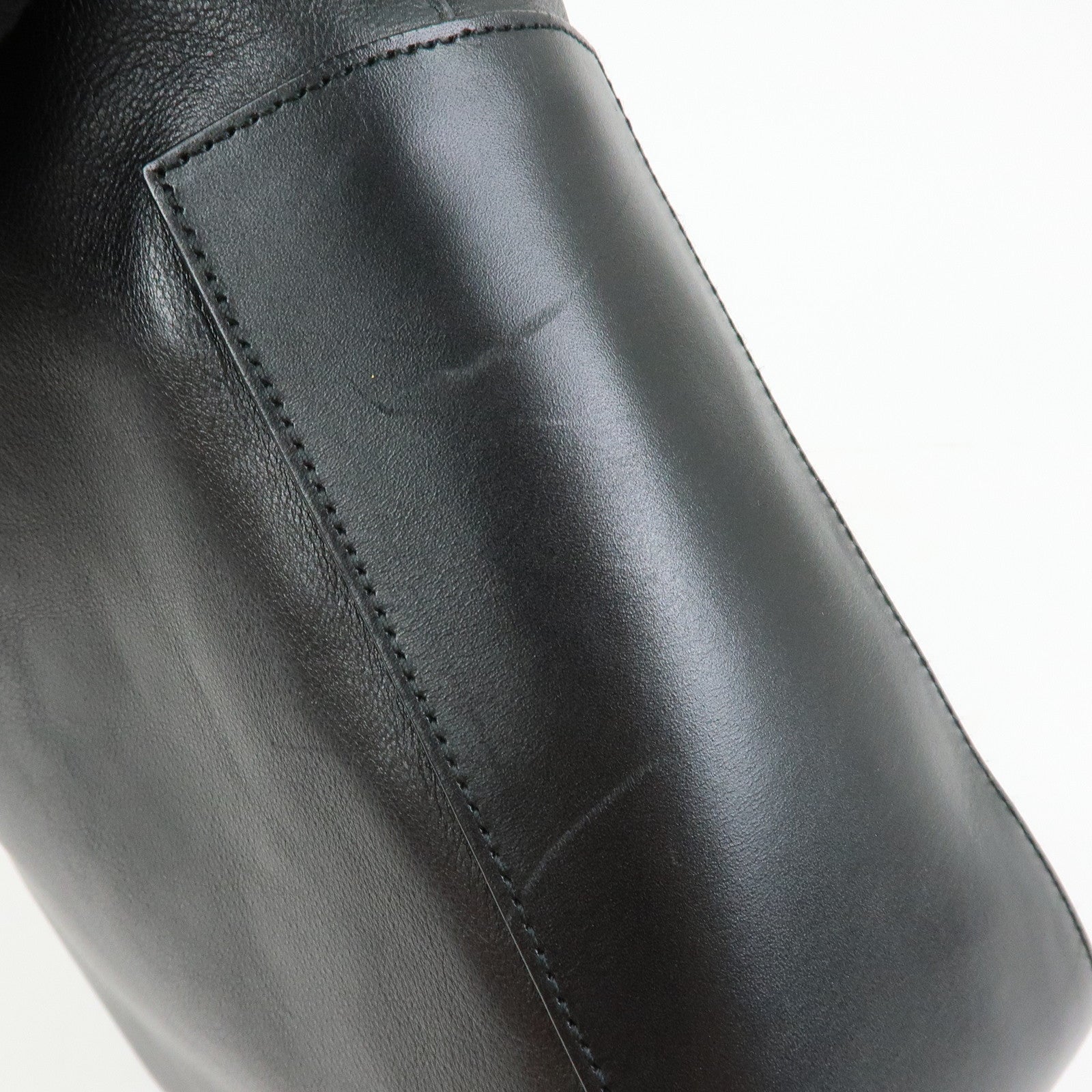 GUCCI Leather Shoulder Bag Hand Bag Black 001・3766