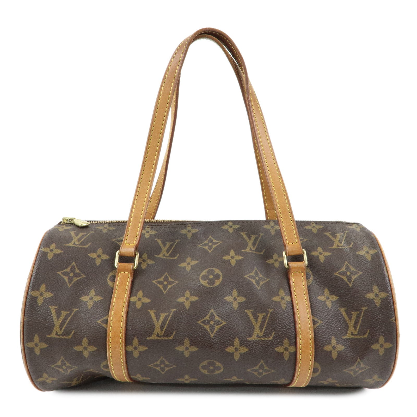 Louis Vuitton Monogram Papillon 30 Hand Bag Brown M51385