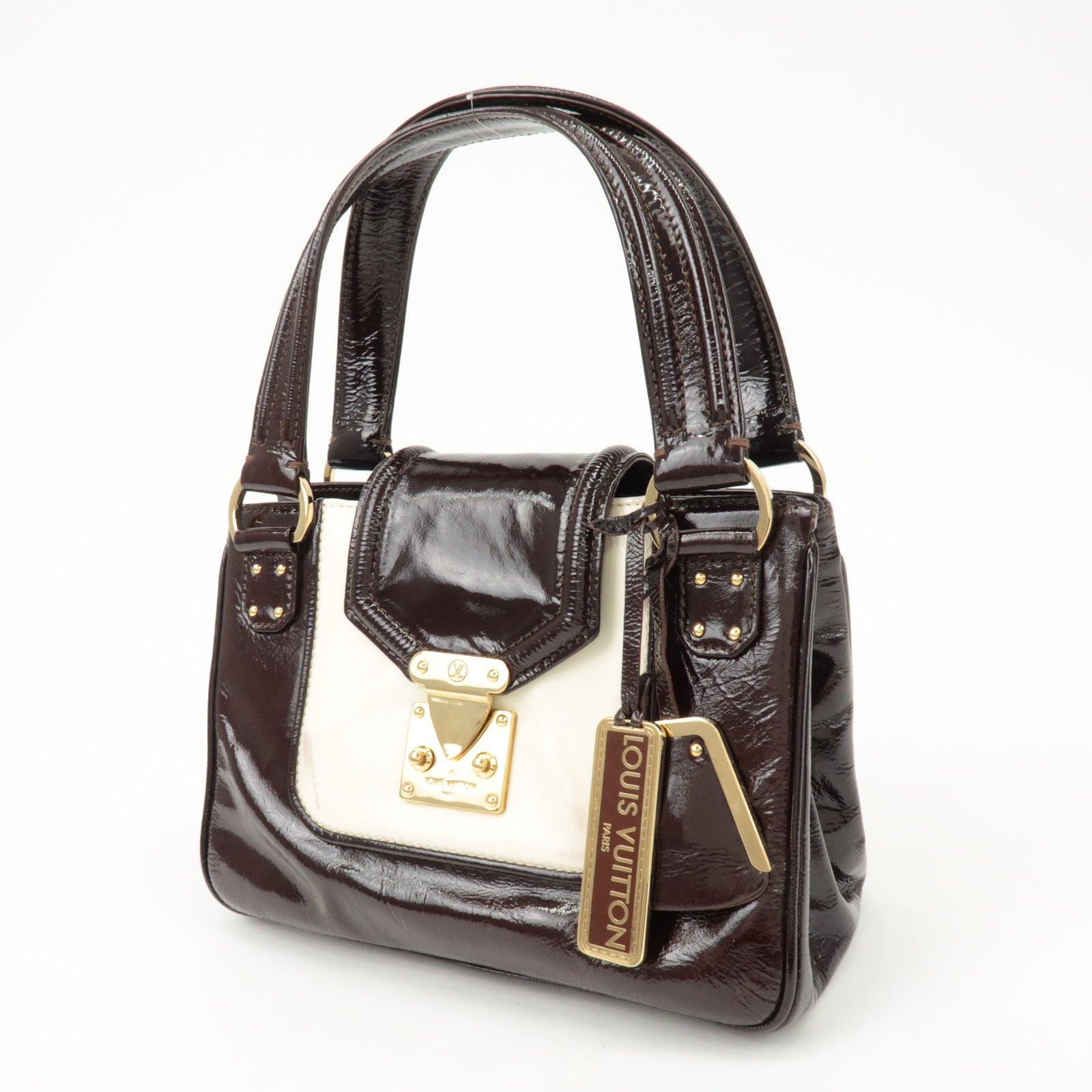 Louis Vuitton Cruise Line Sac Bicolore Leather Hand Bag M92516 Used