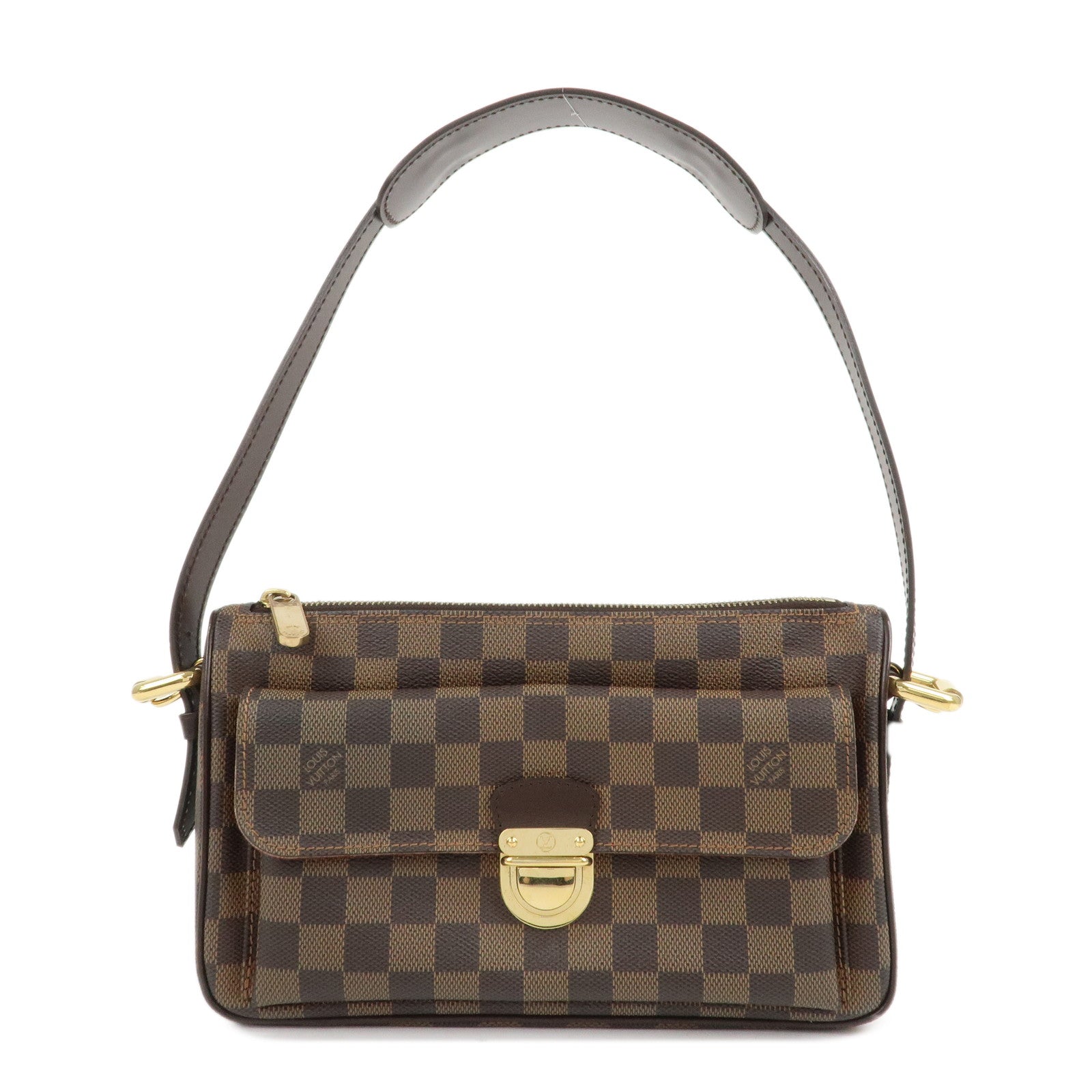Louis Vuitton Damier Leather Canvas Ravello GM Shoulder Bag N60006