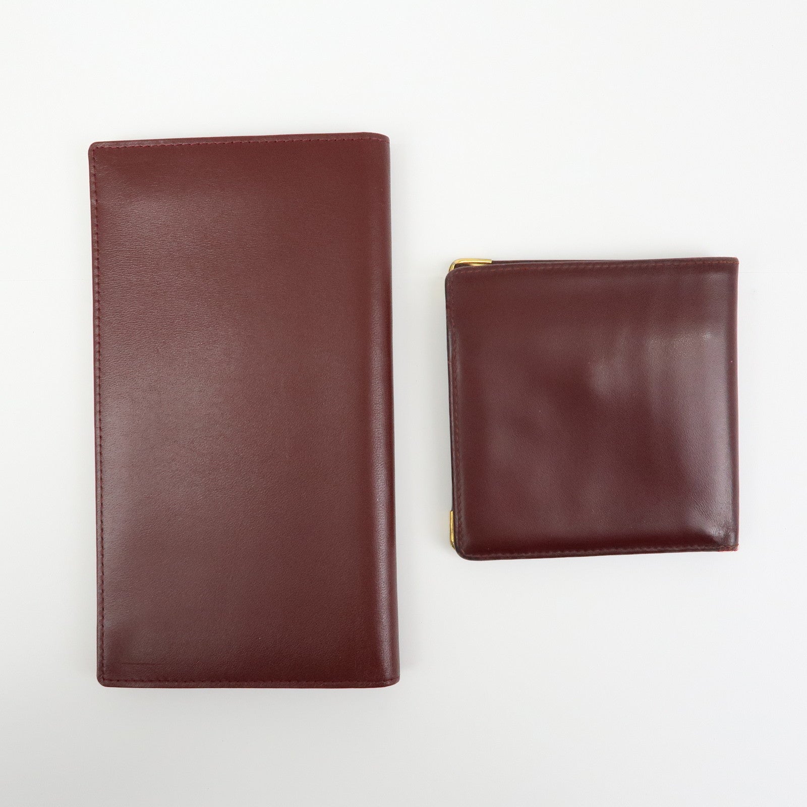 Cartier Must de Cartier Set of 2 Leather Wallet Bordeaux
