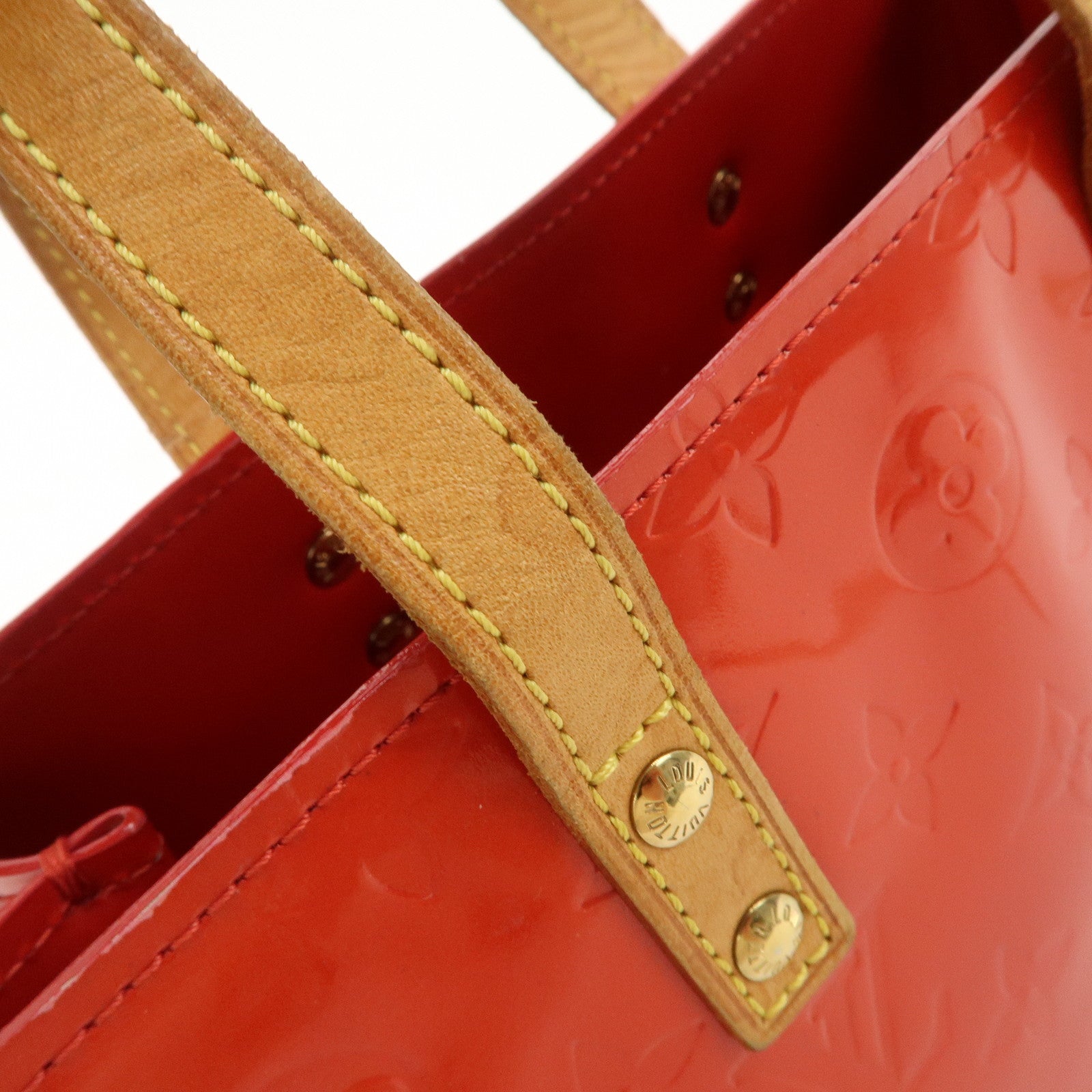 Louis Vuitton Monogram Vernis Lead PM Hand Bag Rouge M91088 Used