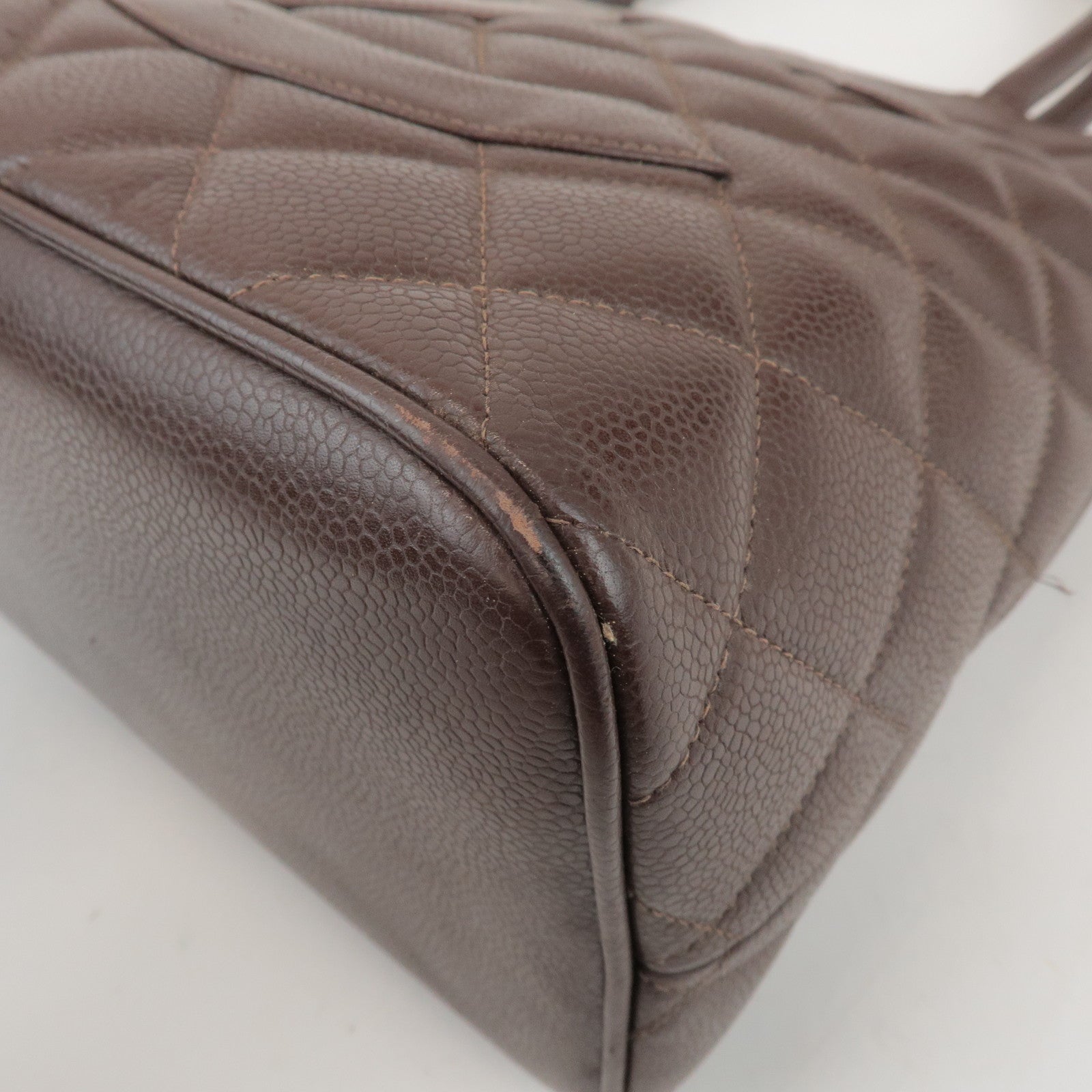 CHANEL Matelasse COCO Mark Caviarskin Medallion Tote Bag A01804