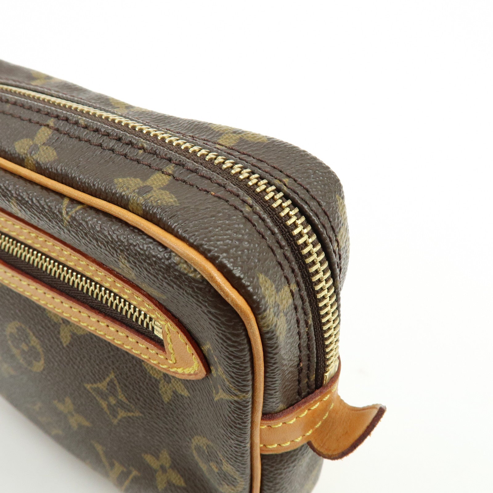 Louis Vuitton Monogram Marly Dragonne GM Clutch Bag Brown M51825