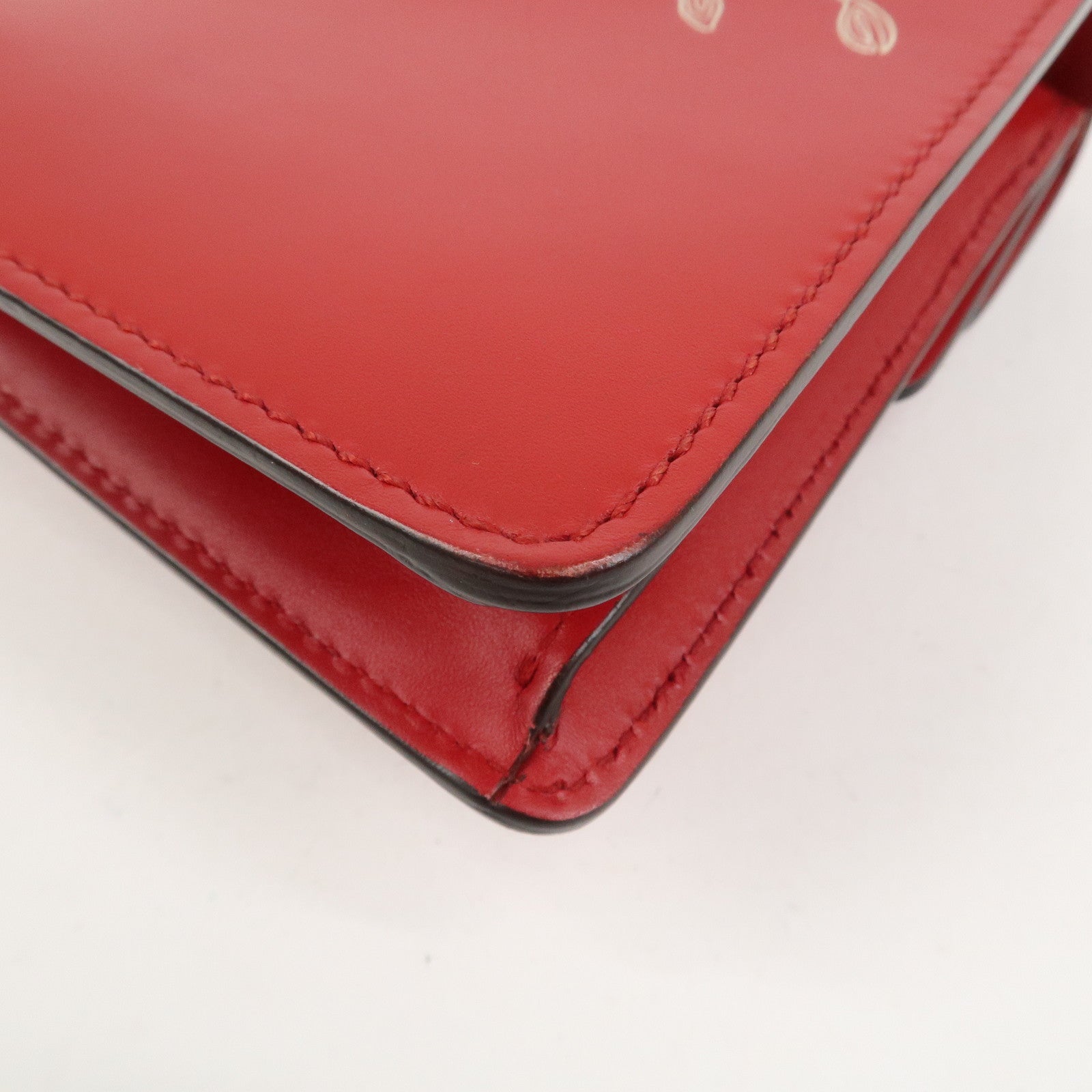 GUCCI Dionysus Leather Small Shoulder Bag Red 421970