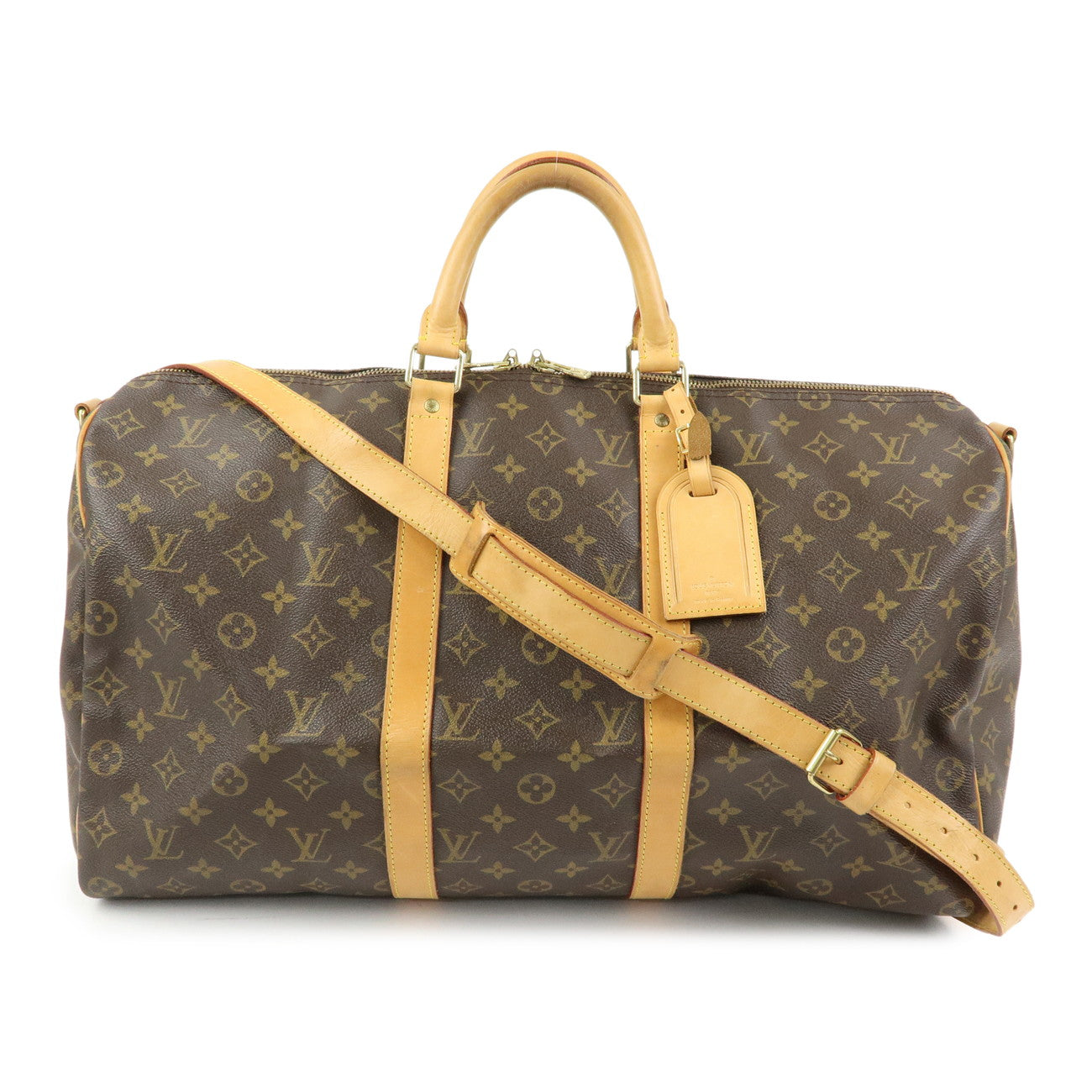 Louis Vuitton Monogram Keep All Bandouliere 50 Boston Bag M41416