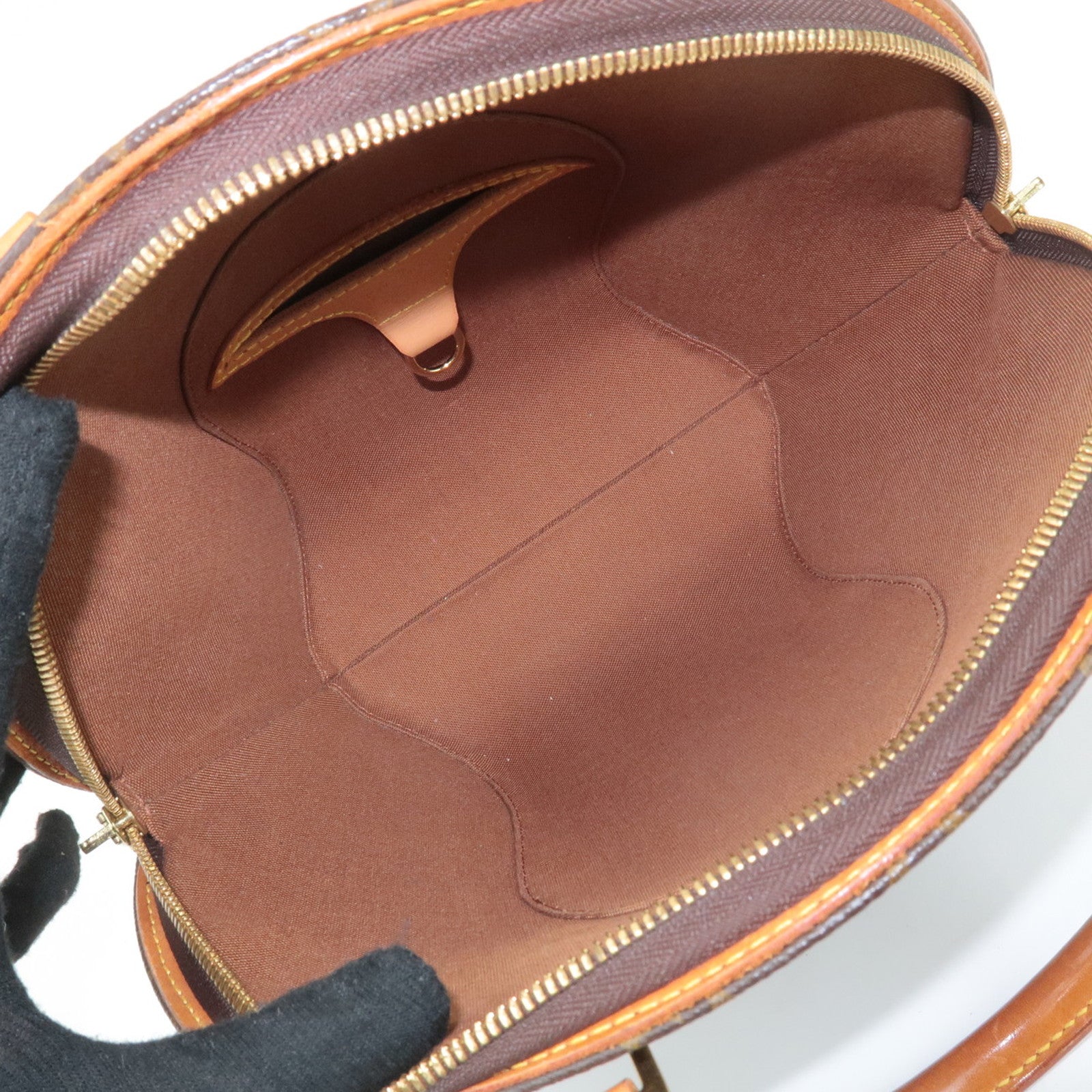 Louis Vuitton Monogram Ellipse PM Hand Bag Brown Gold HDW M51127