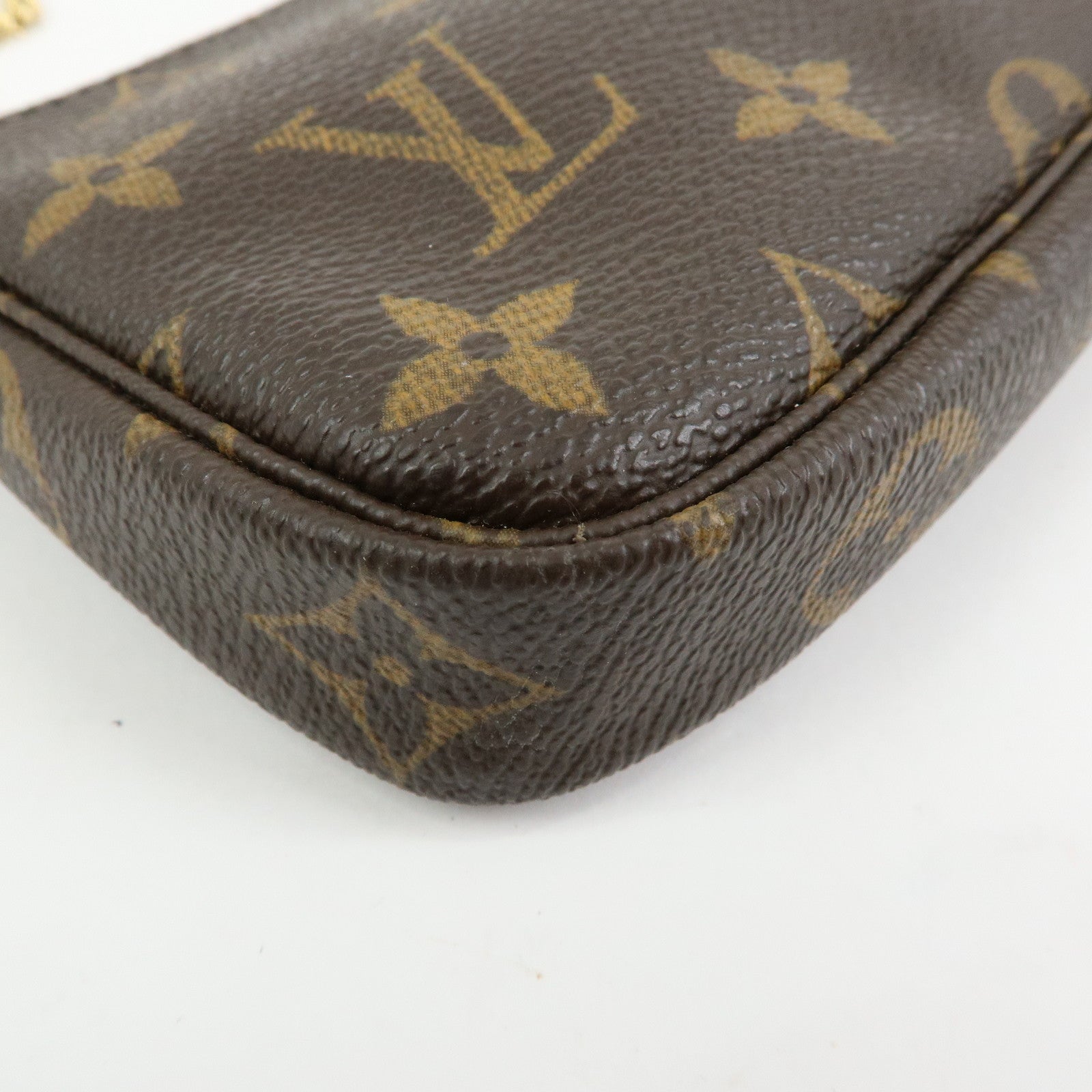 Louis Vuitton Monogram Mini Pochette Accessoires Hand Bag M58009