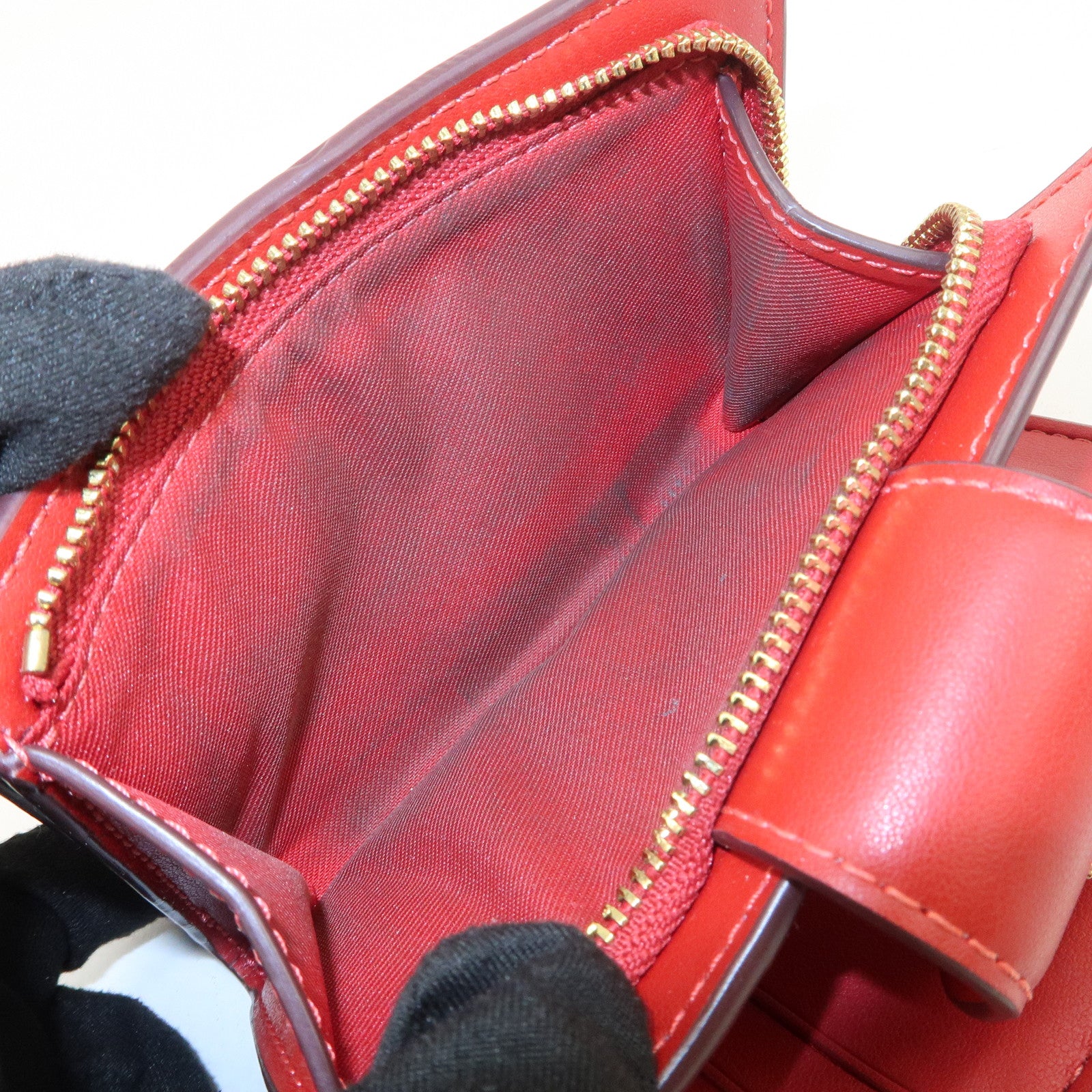 COACH Set of 5 Signature PVC Leather Compact Wallets Brown Red