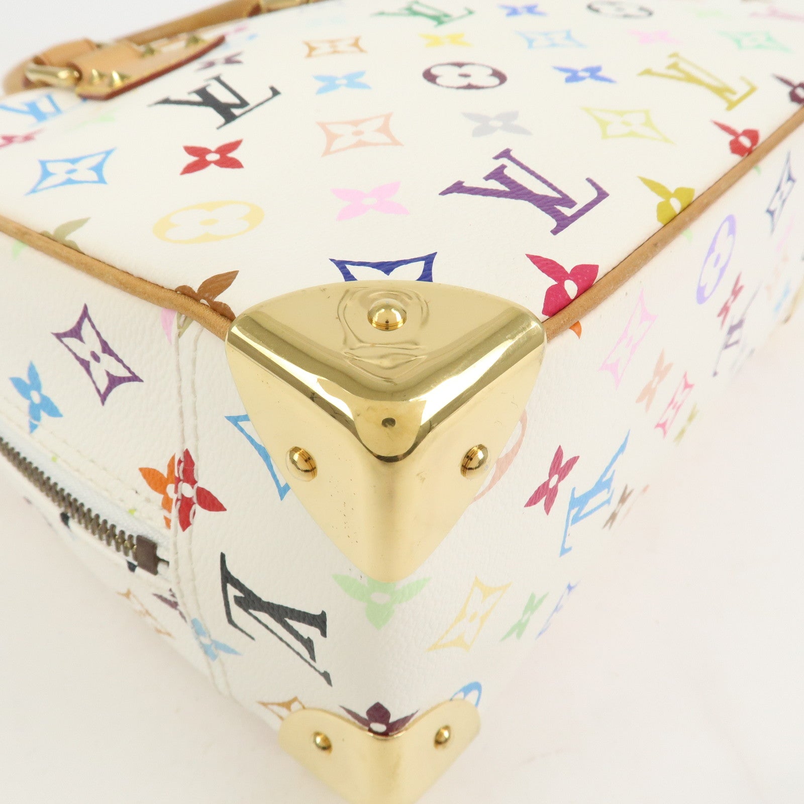 Louis Vuitton Monogram Multicolor Trouville Hand Bag Blanc M92663