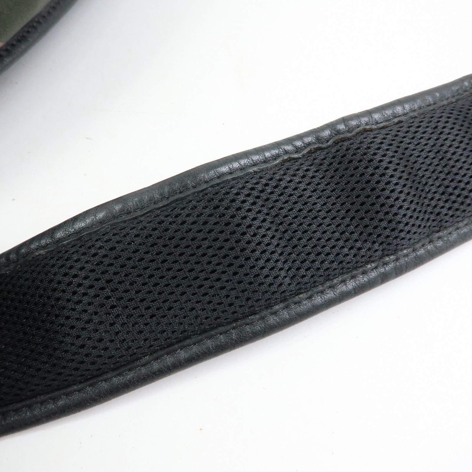 MCM Logo Nylon Leather Cross Body Bag Shoulder Bag Dark Green Black