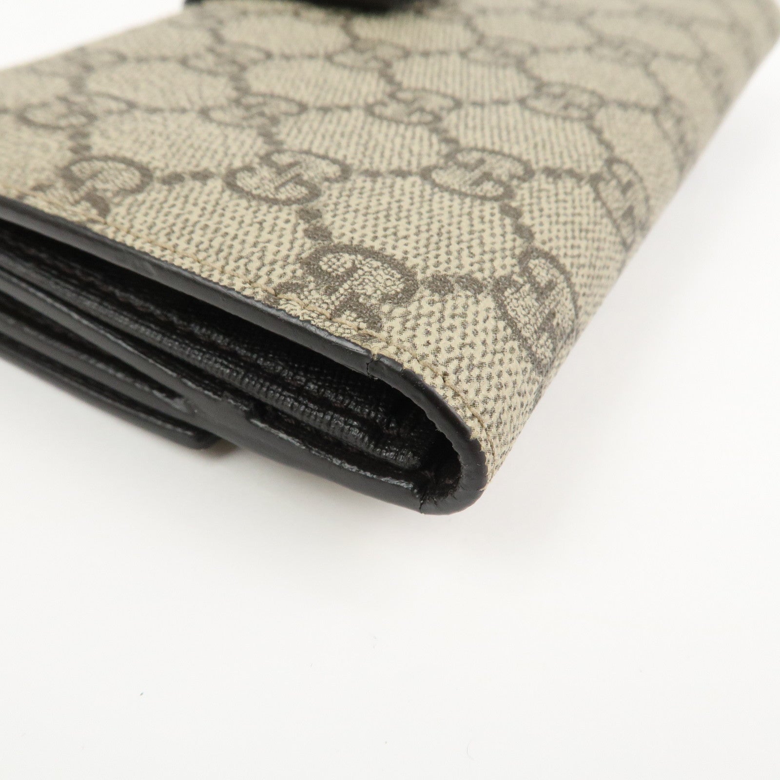 GUCCI GG Supreme Interlocking G Long Wallet Beige 212104
