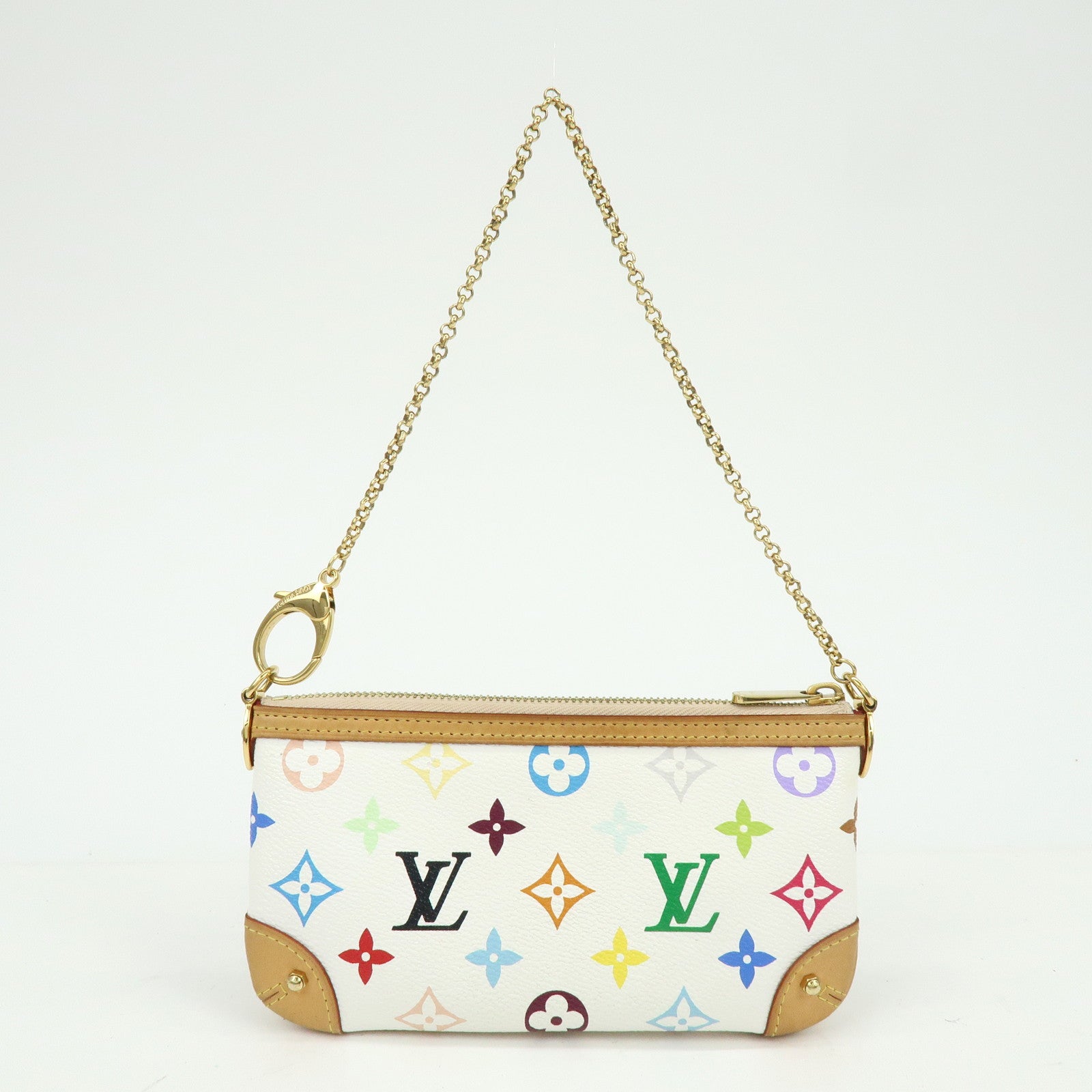 Louis Vuitton Monogram Multicolor Pochette Milla MM Blanc M60096