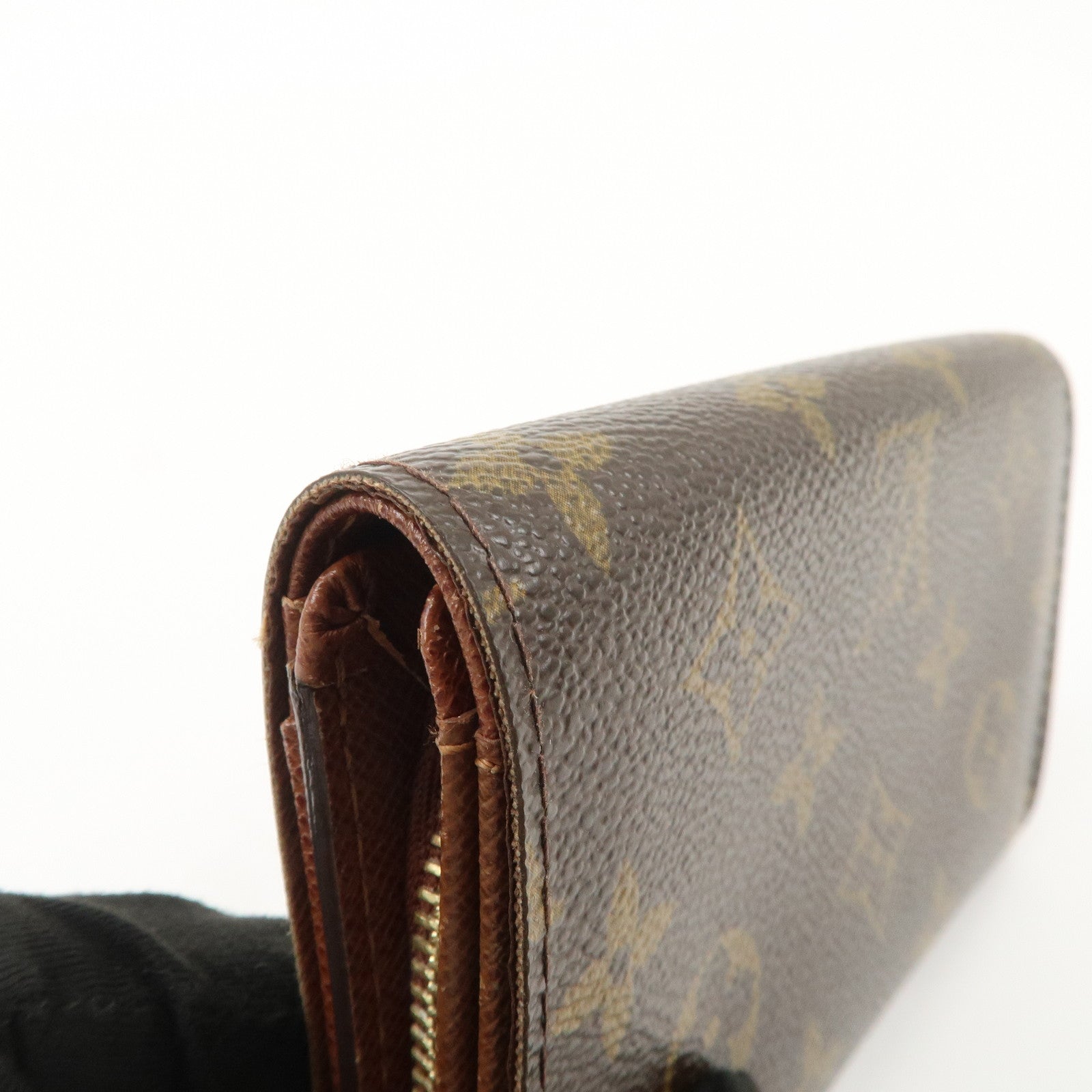 Louis Vuitton Monogram Porte Monnaie Billets Tresor Wallet M6173 Used