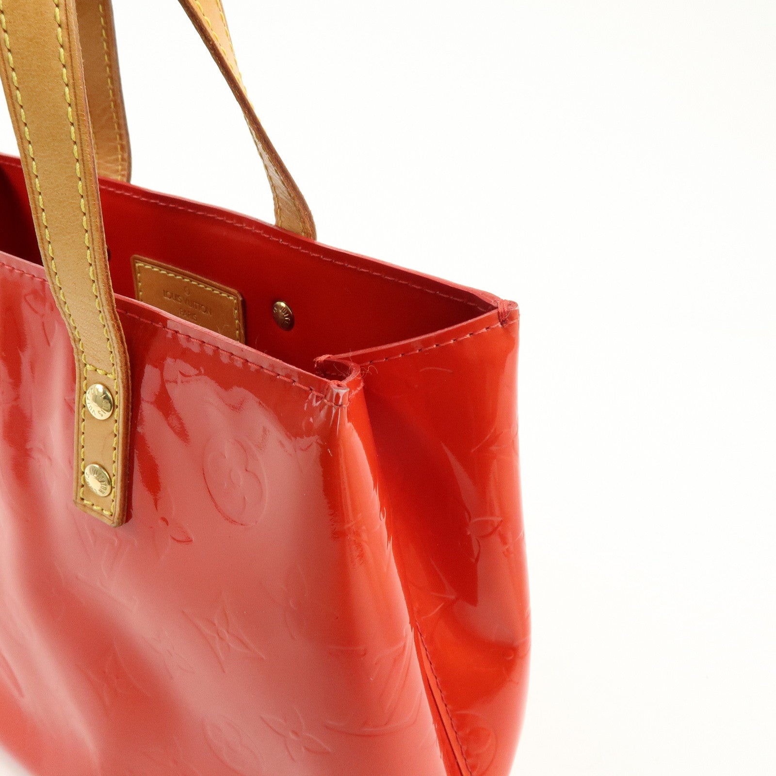 Louis Vuitton Monogram Vernis Lead PM Hand Bag Pomme d'Amour M91990