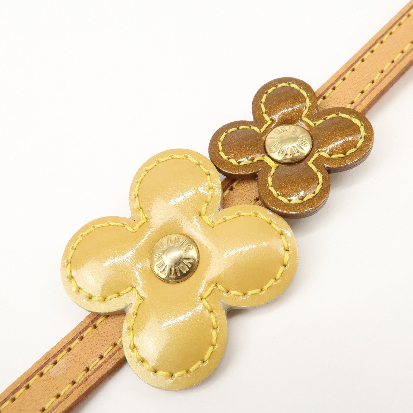 Louis Vuitton Monogram Vernis Flower Lexington Bracelet Brown M92252
