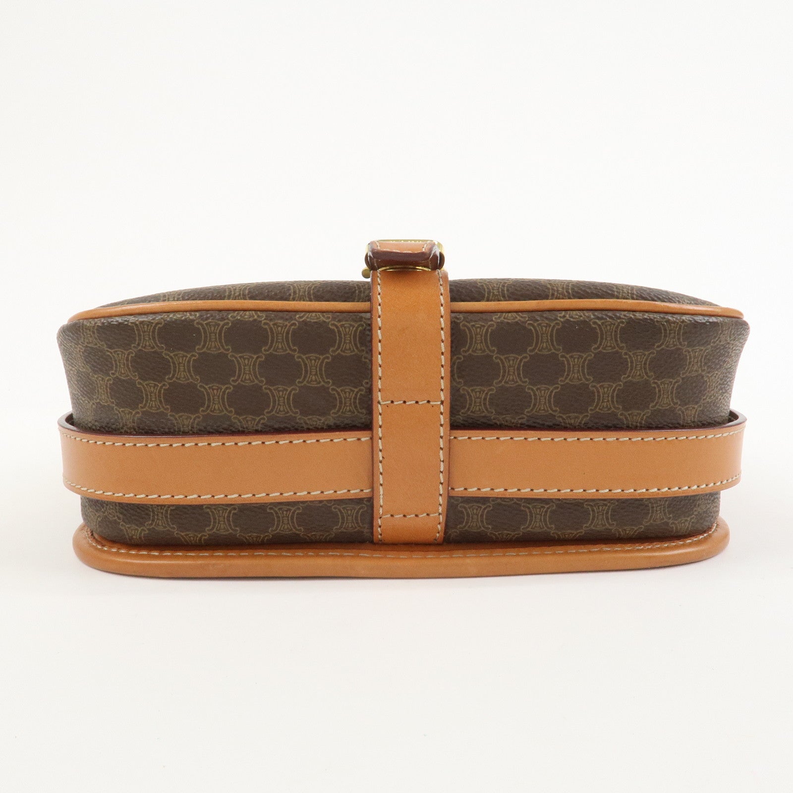 CELINE Macadam PVC Leather Shoulder Bag Crossbody Bag Brown