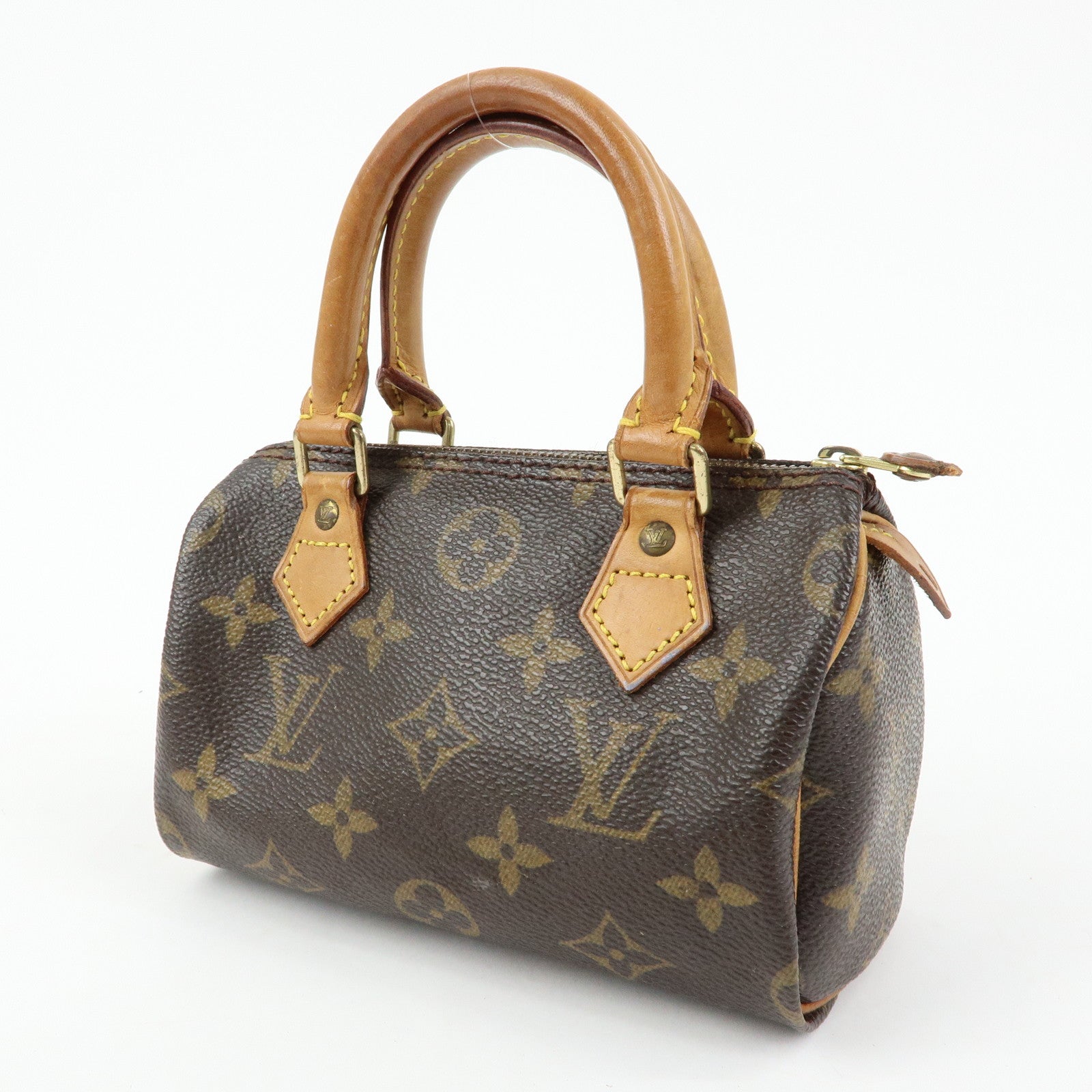 Louis Vuitton Monogram Mini Speedy Hand Bag Brown M41534
