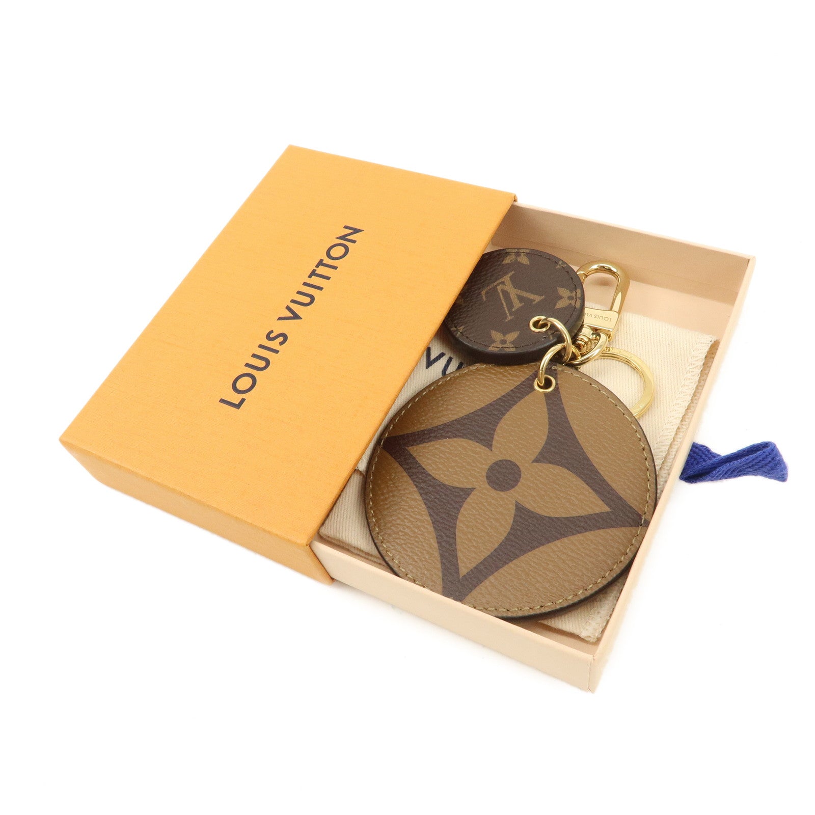 Louis Vuitton Monogram Porte Cles Illustre Charm Brown M69317 Used