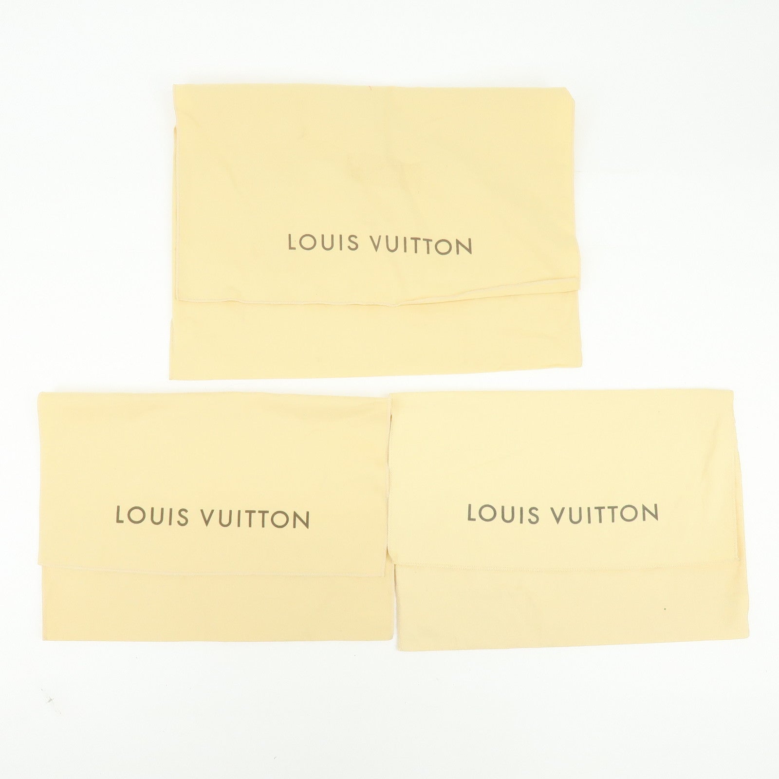 Louis Vuitton Set of 13 Dust Bag Storage Bag Flap Style Beige