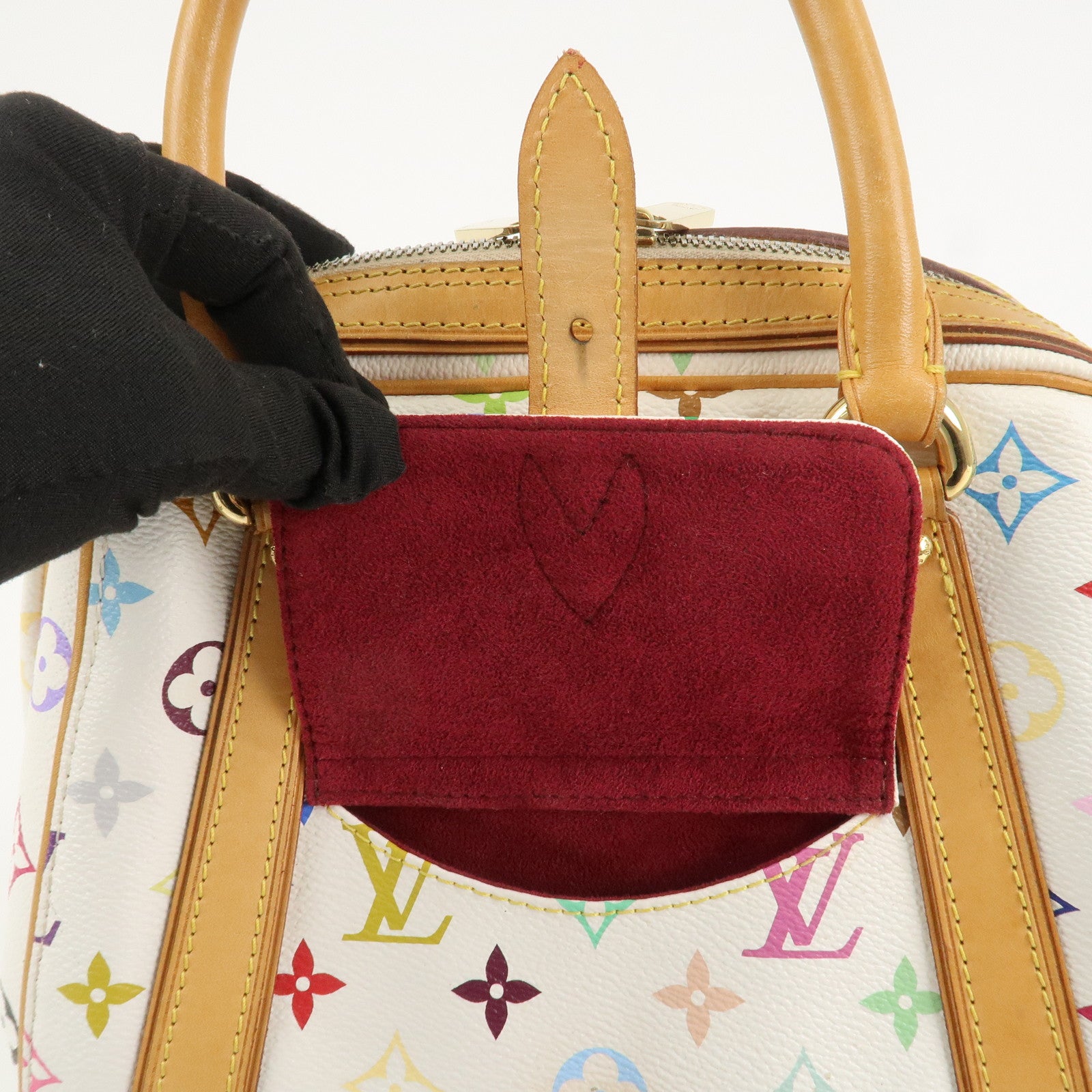 Louis Vuitton Monogram Multicolor Priscilla Hand Bag Blanc M40096 Used