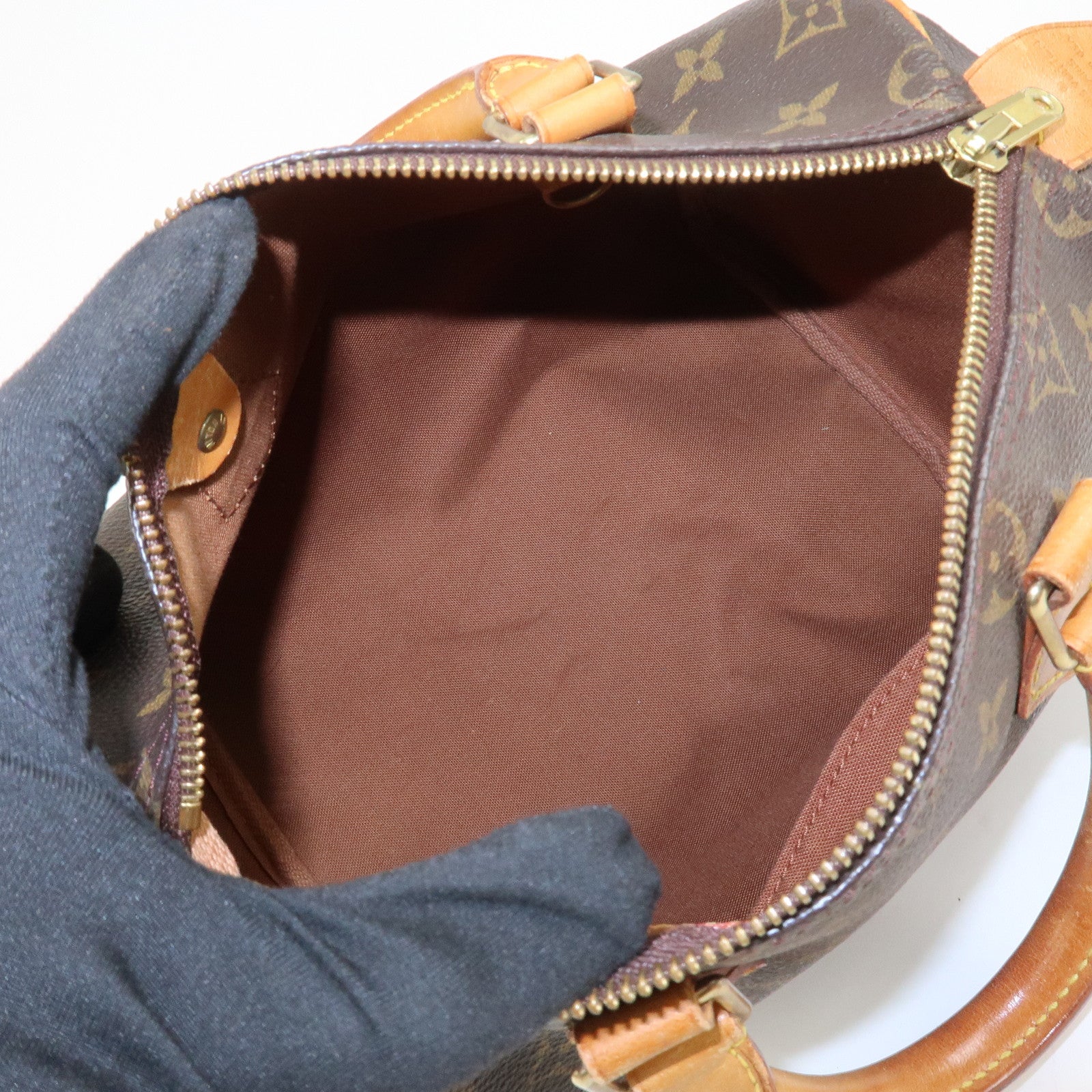Louis Vuitton Monogram Speedy 25 Boston Bag Hand Bag Brown M41528
