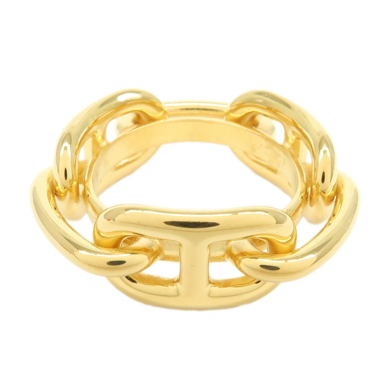 HERMES Metal Chaine d’Ancre Scarf Ring Gold