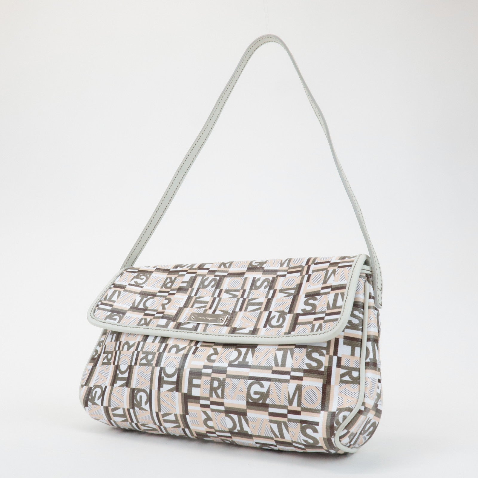 Ferragamo Leather PVC Accessoires Pouch Shoulder Bag Multicolor Used