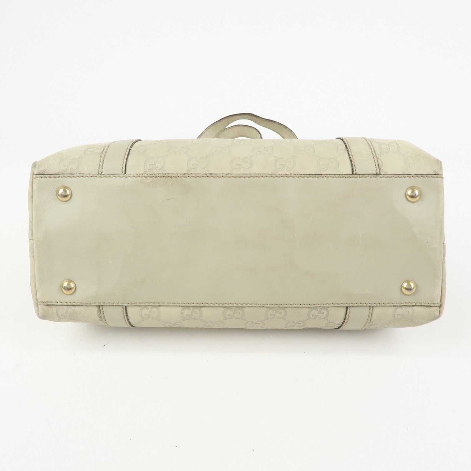 GUCCI Abbey GG Canvas Tote Bag Shoulder Bag White 141470