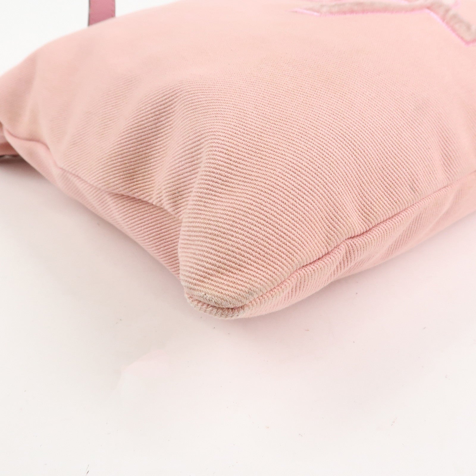 Saint Laurent Canvas Kahara Tote Bag Shoulder Bag Pink 121631 Used