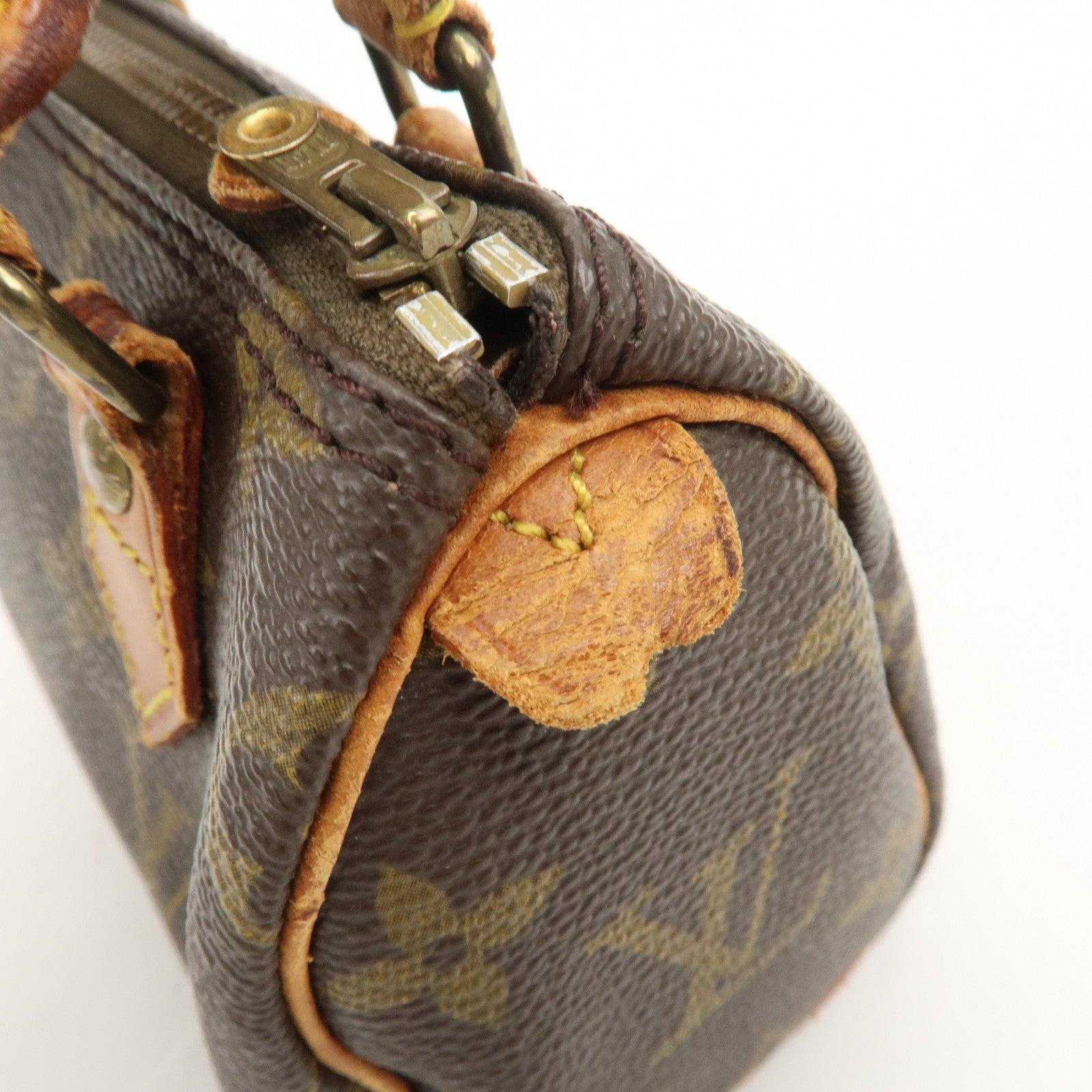 Louis Vuitton Monogram Mini Speedy Hand Bag Boston Bag Brown M41534
