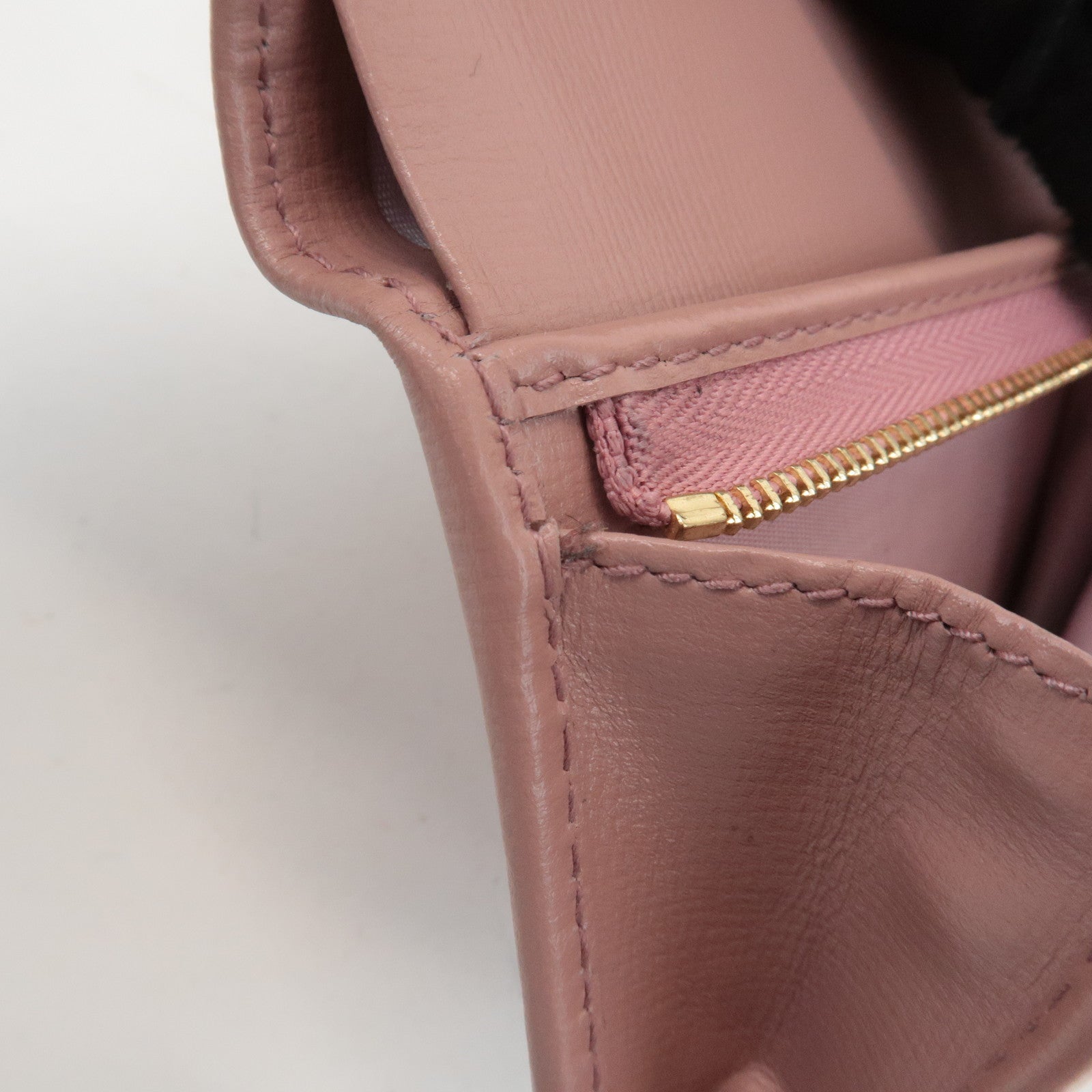 GUCCI Horsebit Leather Bi-fold Wallet Small Wallet Pink 621887 Used