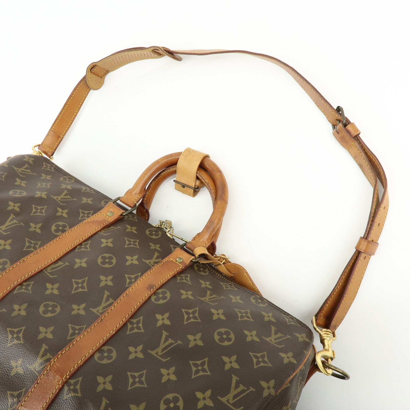 Louis Vuitton Monogram Keep All Bandouliere 45 Boston Bag M41418