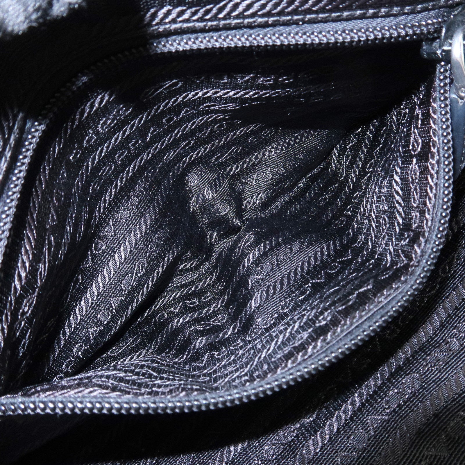 PRADA Nylon Leather Shoulder Bag Crossbody Bag Black BT0521