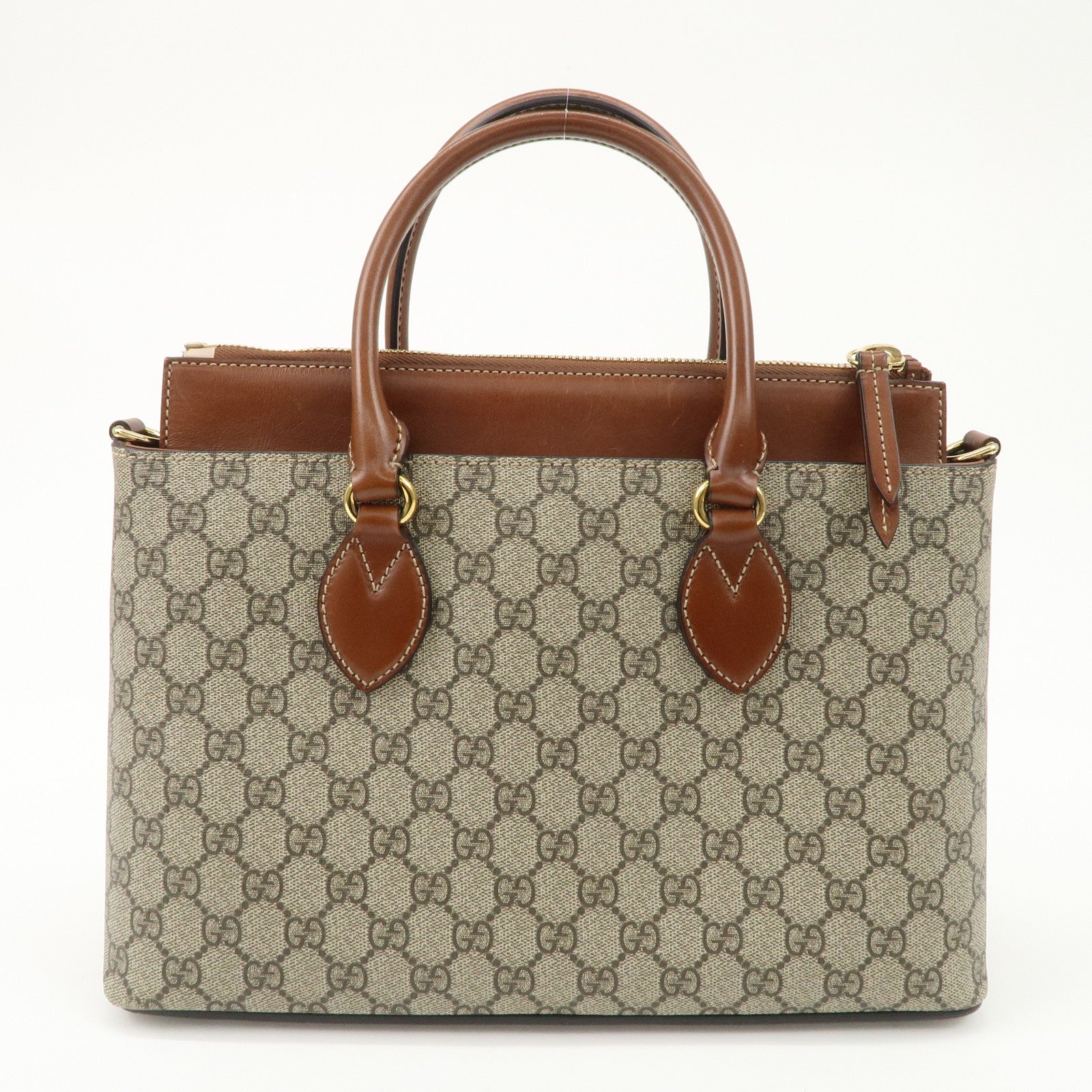GUCCI GG Supreme GG Supreme 2WAY Bag Hand Bag Beige 409534