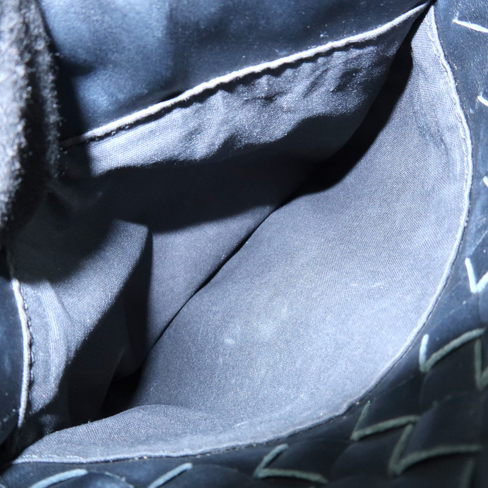 BOTTEGA VENETA Intrecciato Leather Shoulder Bag Black 163313