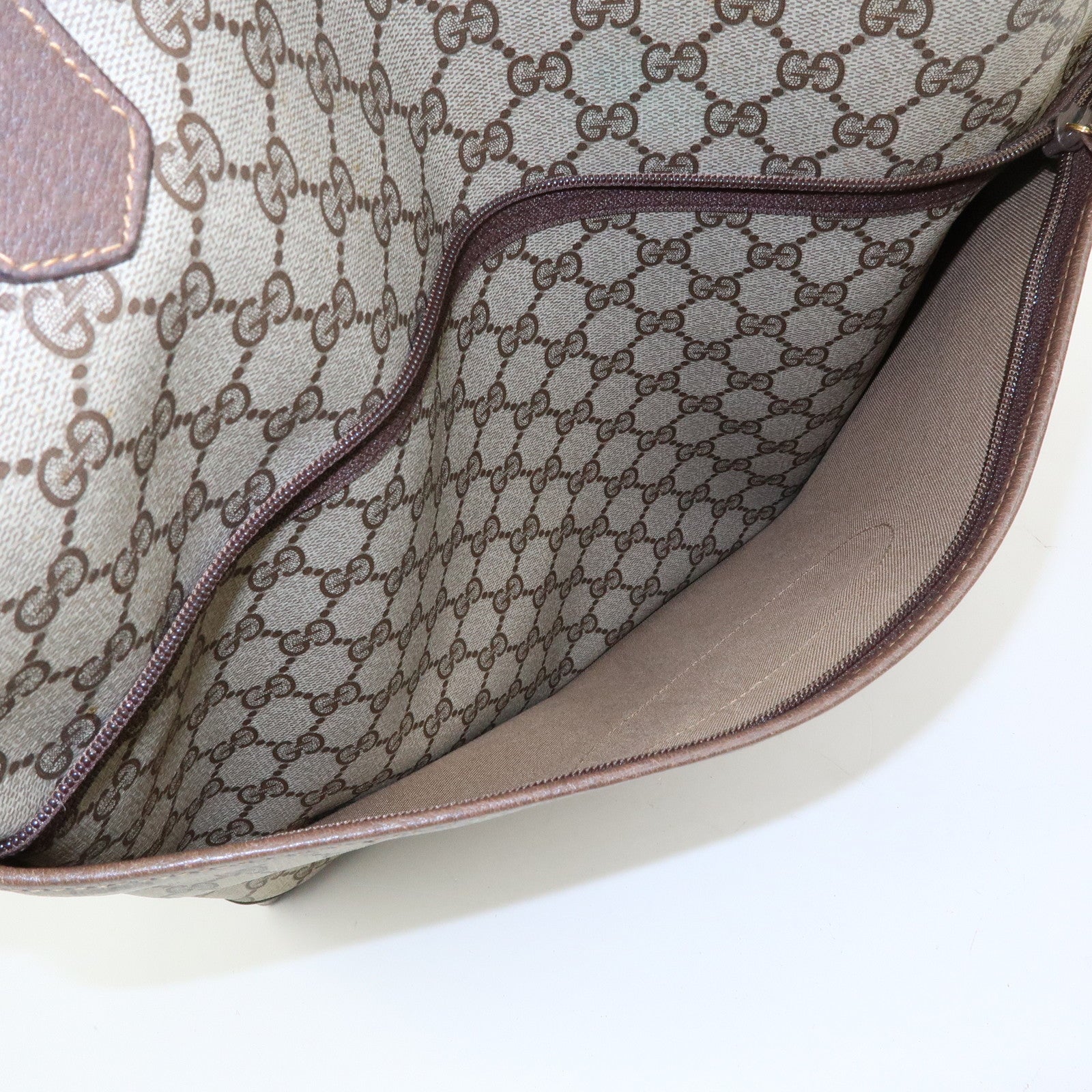 GUCCI GG Supreme Tote Bag Shoulder Bag Brown Beige 002・39・0054
