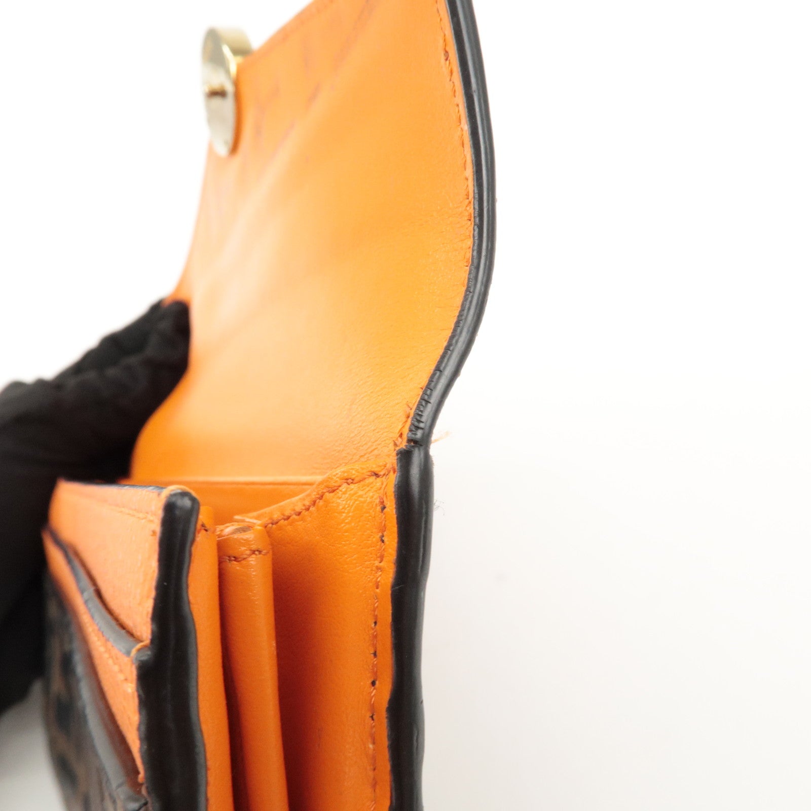 FENDI Zucca Baguette Continental Wallet 8M0251 Brown Orange 8M0251 Used