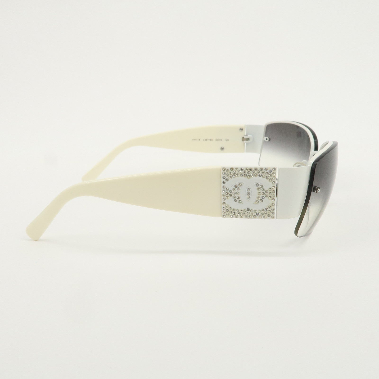 CHANEL Plastic Rhinestone Sunglasses 4117-B c.287/8G 62笆。16 125