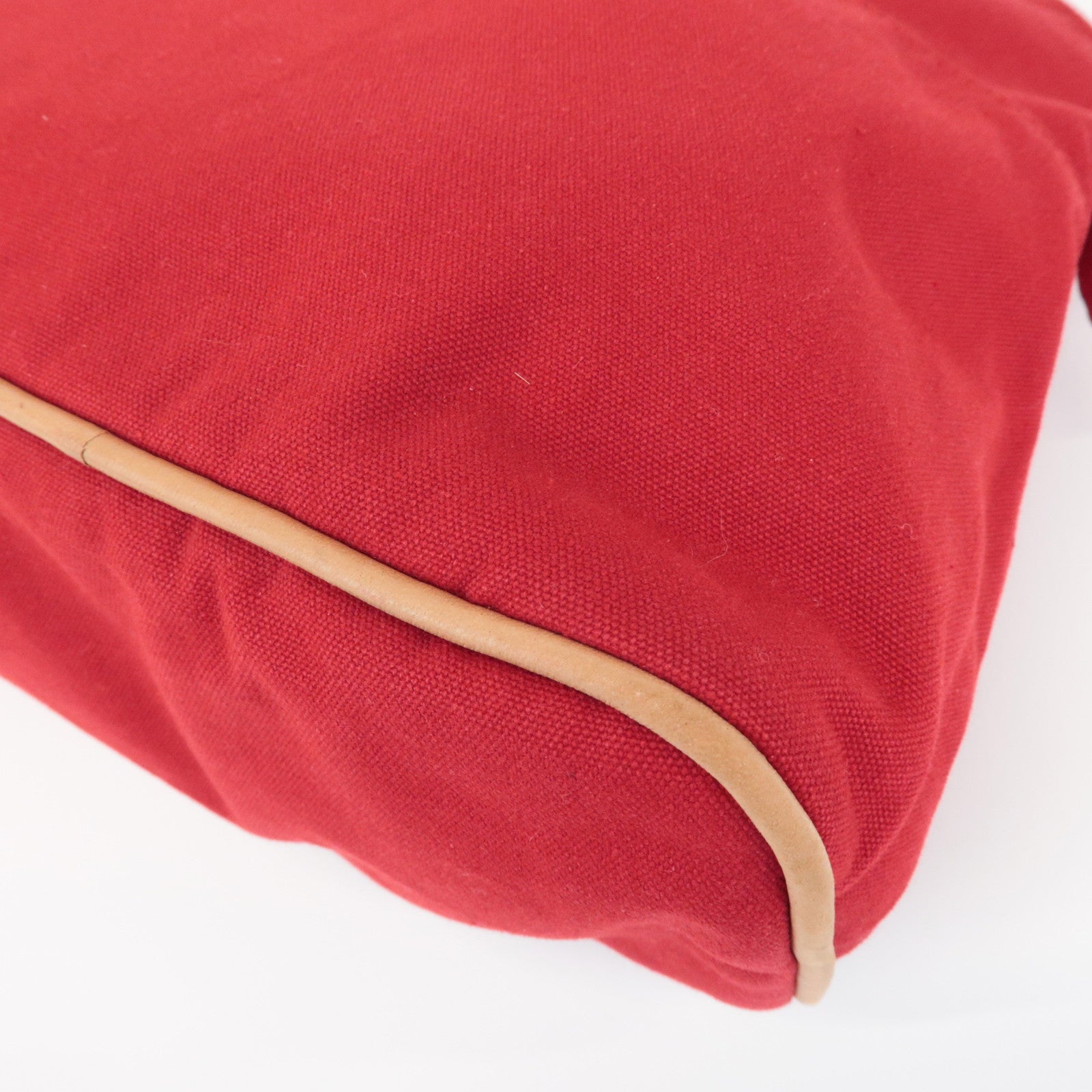 HERMES Bolide Toille H Leather Pouch GM Cosmetic Pouch Red