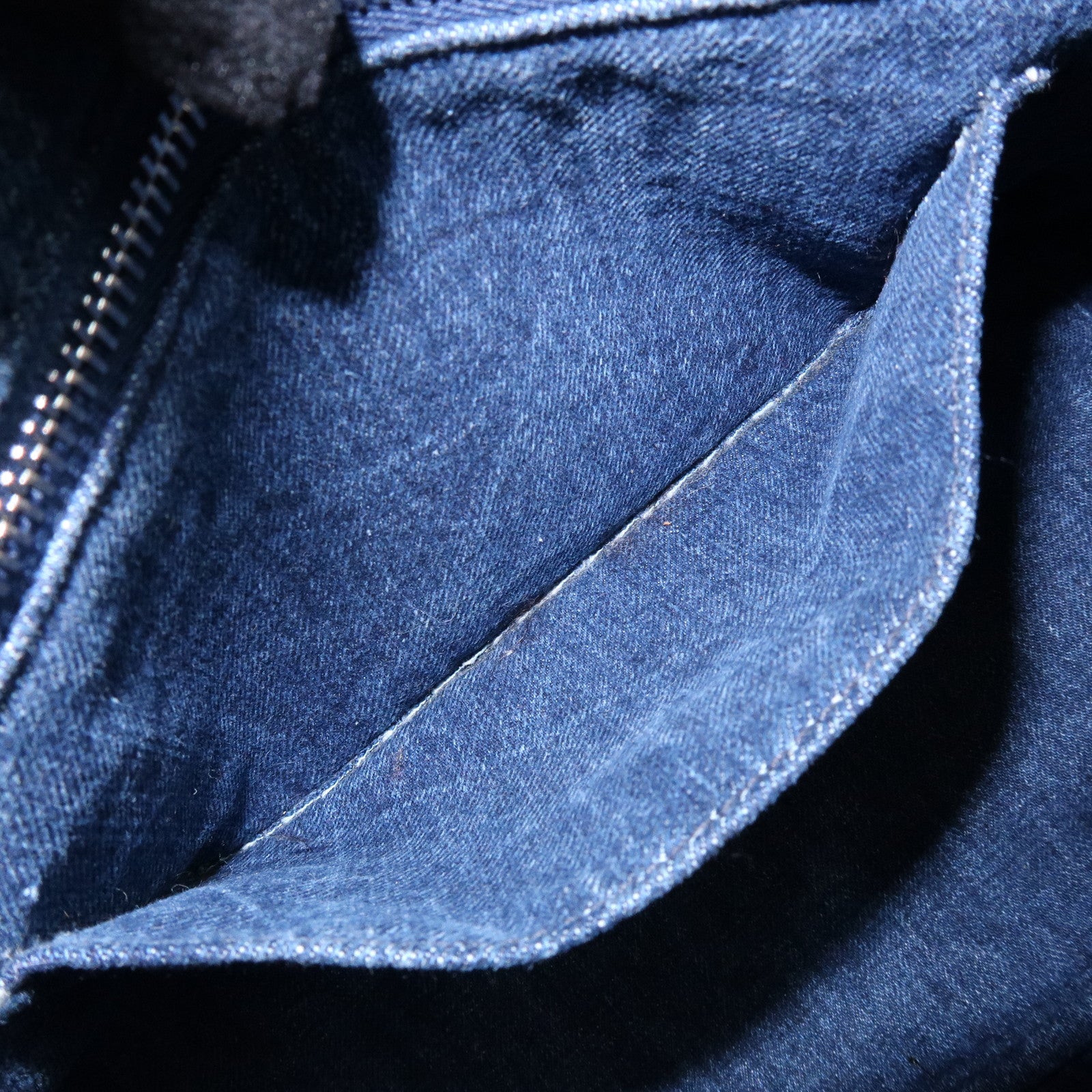 PRADA Canapa Mini 2Way Bag Hand Shoulder Bag Denim Blue B2439G