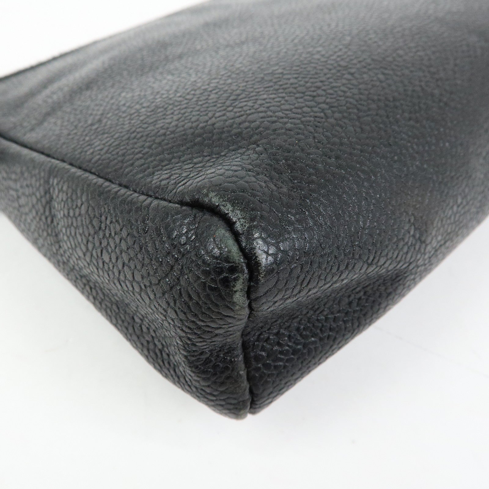 CHANEL COCO Mark Caviar Skin Cosmetic Pouch Makeup Bag Black