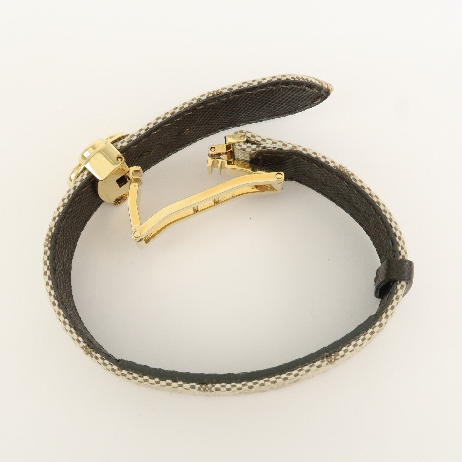 Louis Vuitton Monogram Mini Canvas Good Luck Bracelet Khaki M64458